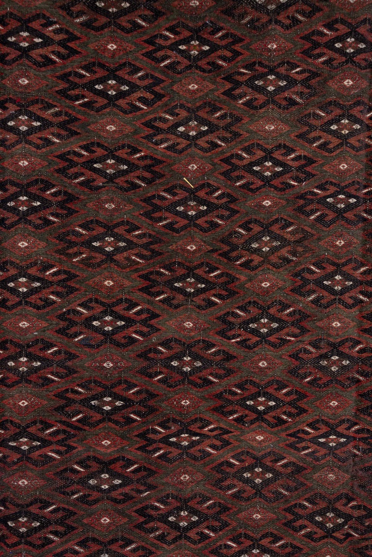 6' x 11' one-of-a-kind handmade vintage Kilim large size rug. Color palette: burgundy, brown, charcoal, ivory, rust, taupe