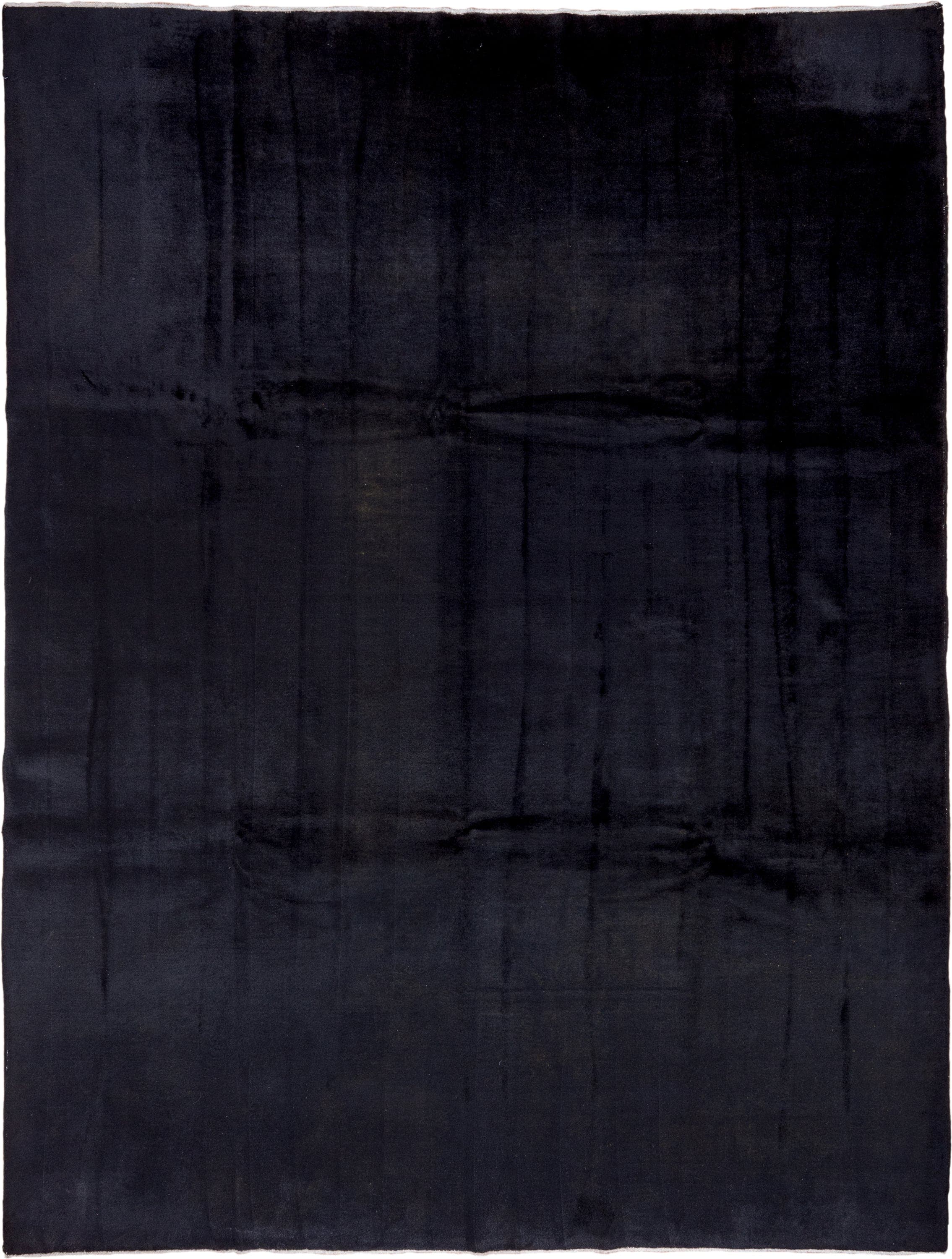 9' x 12' one-of-a-kind handmade vintage Overdyed large size rug. Color palette: charcoal, ebony, slate, gray, black