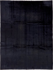 9' x 12' one-of-a-kind handmade vintage Overdyed large size rug. Color palette: charcoal, ebony, slate, gray, black