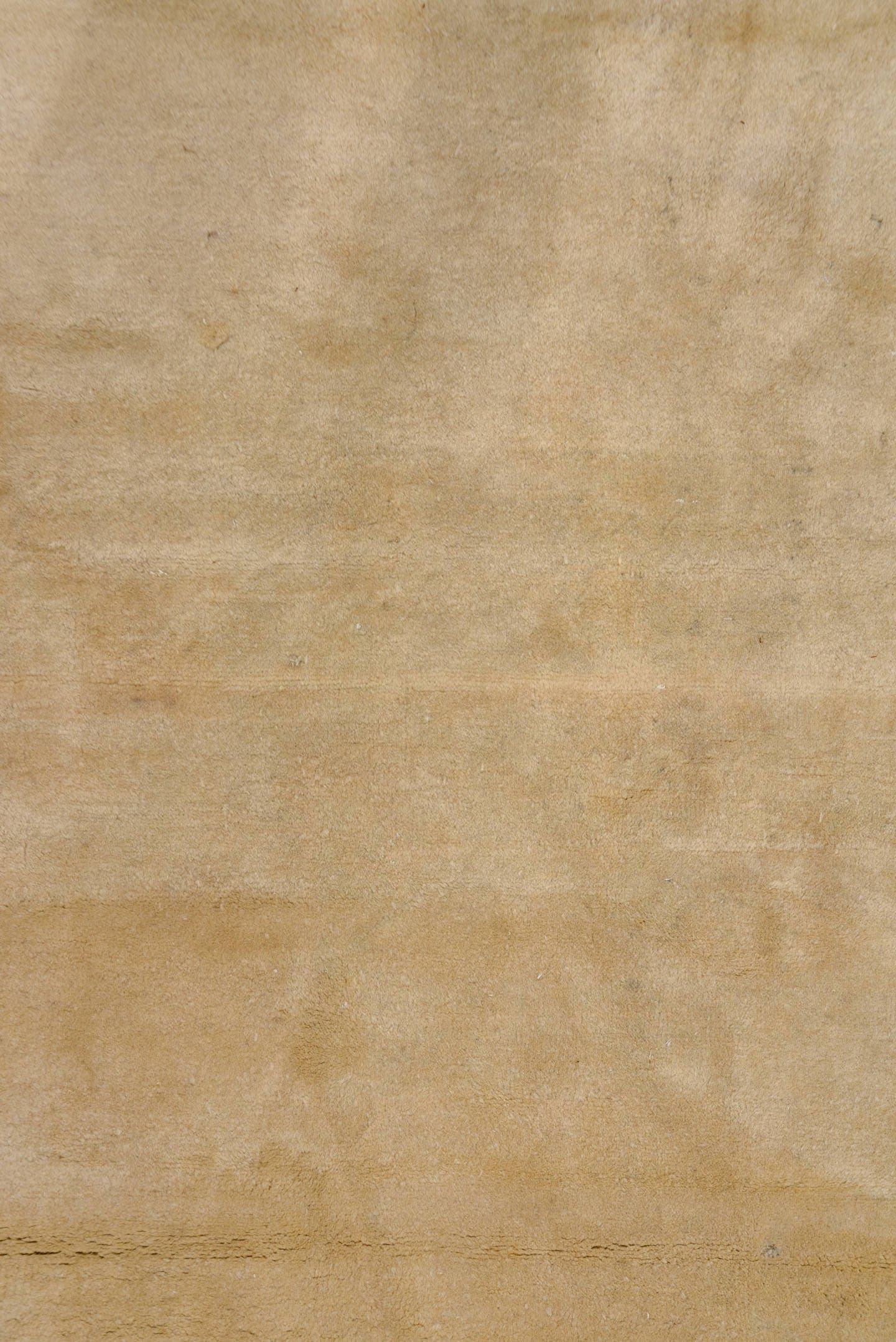 9' x 13' one-of-a-kind handmade vintage Art Deco large size rug. Color palette: ivory, cream, beige, camel