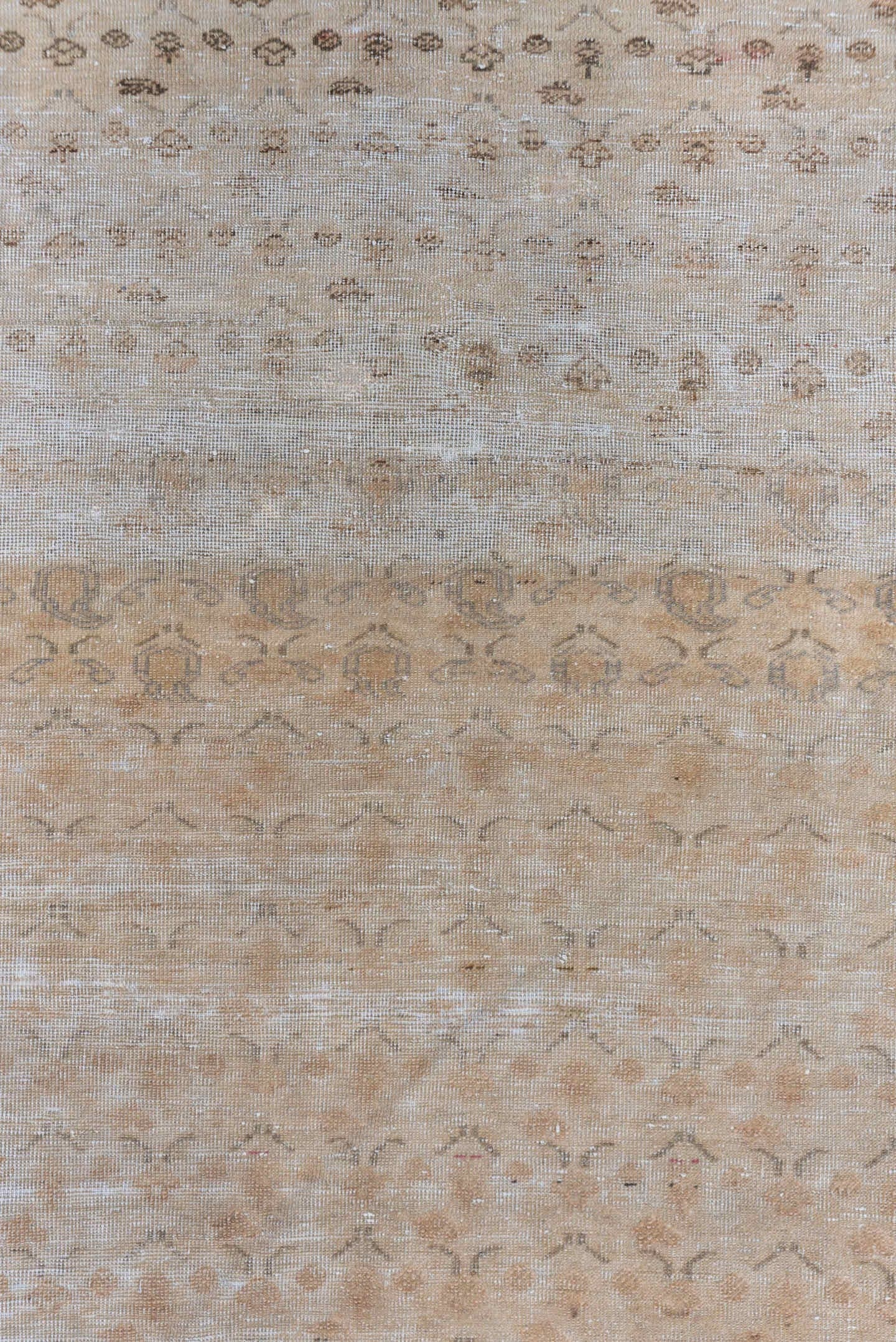 3' x 5' one-of-a-kind handmade vintage Sivas small size rug. Color palette: ivory, taupe, beige, sand, camel, light brown