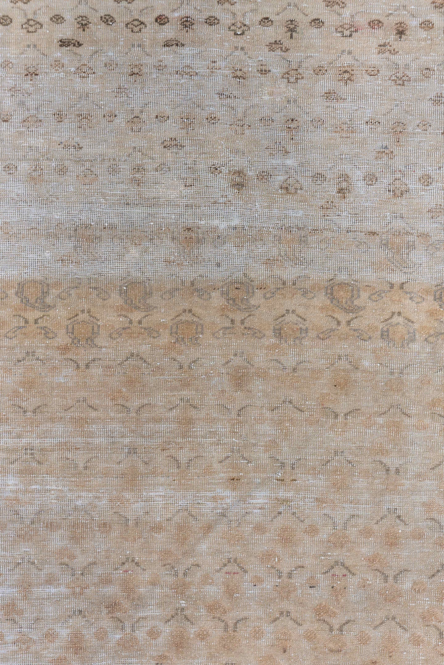 3' x 5' one-of-a-kind handmade vintage Sivas small size rug. Color palette: ivory, taupe, beige, sand, camel, light brown