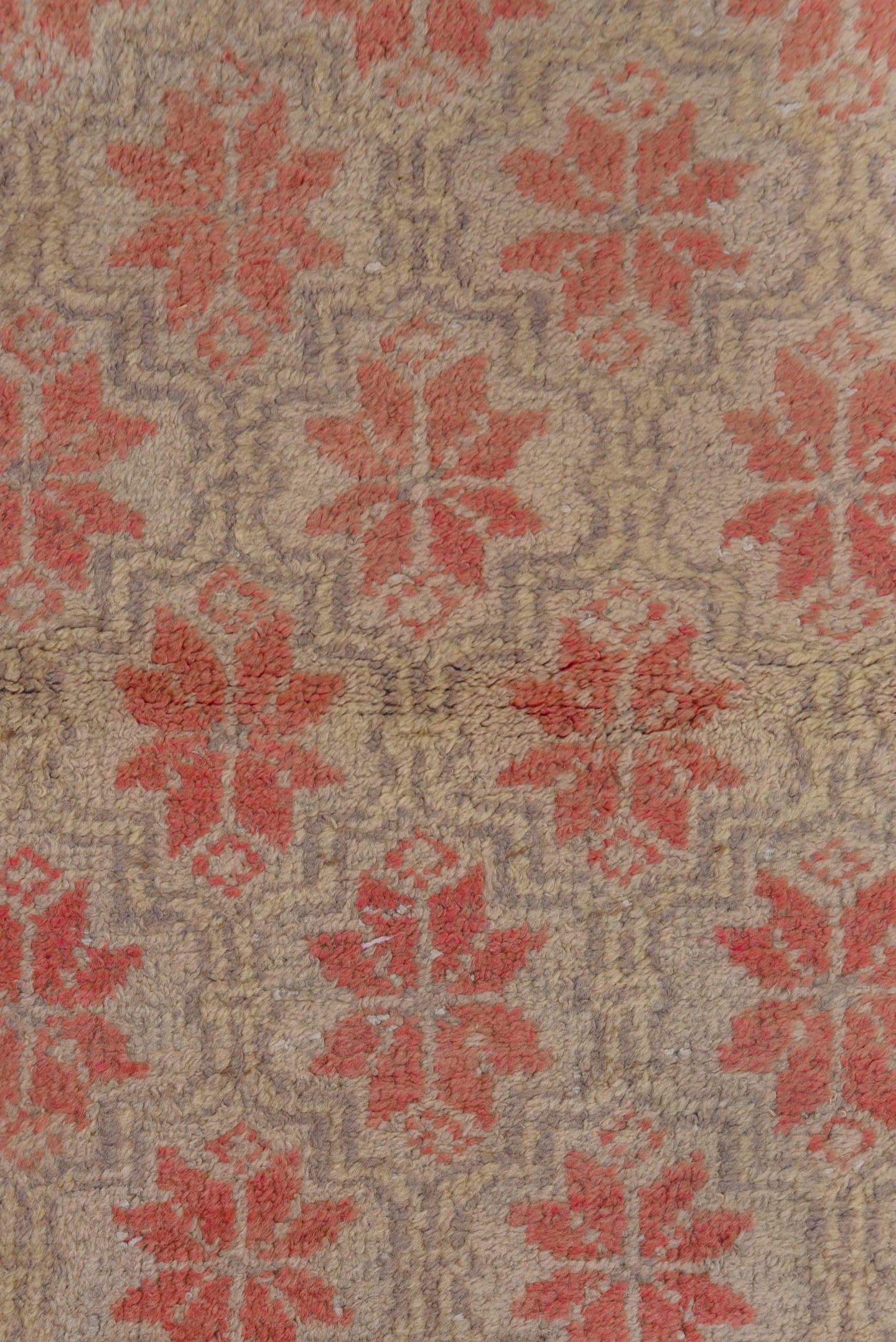 2' x 6' one-of-a-kind handmade vintage Oushak runner rug. Color palette: ivory, coral, rust, beige, terracotta, brown