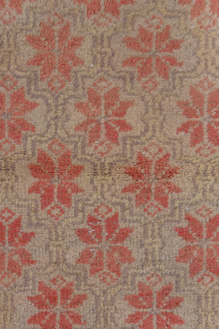 2' x 6' one-of-a-kind handmade vintage Oushak runner rug. Color palette: ivory, coral, rust, beige, terracotta, brown