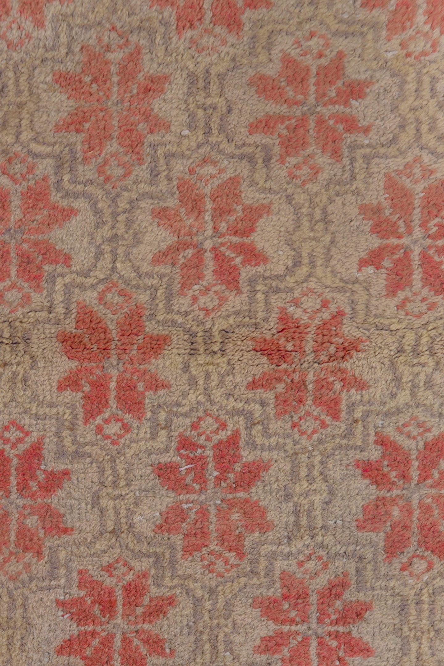 2' x 6' one-of-a-kind handmade vintage Oushak runner rug. Color palette: ivory, coral, rust, beige, terracotta, brown