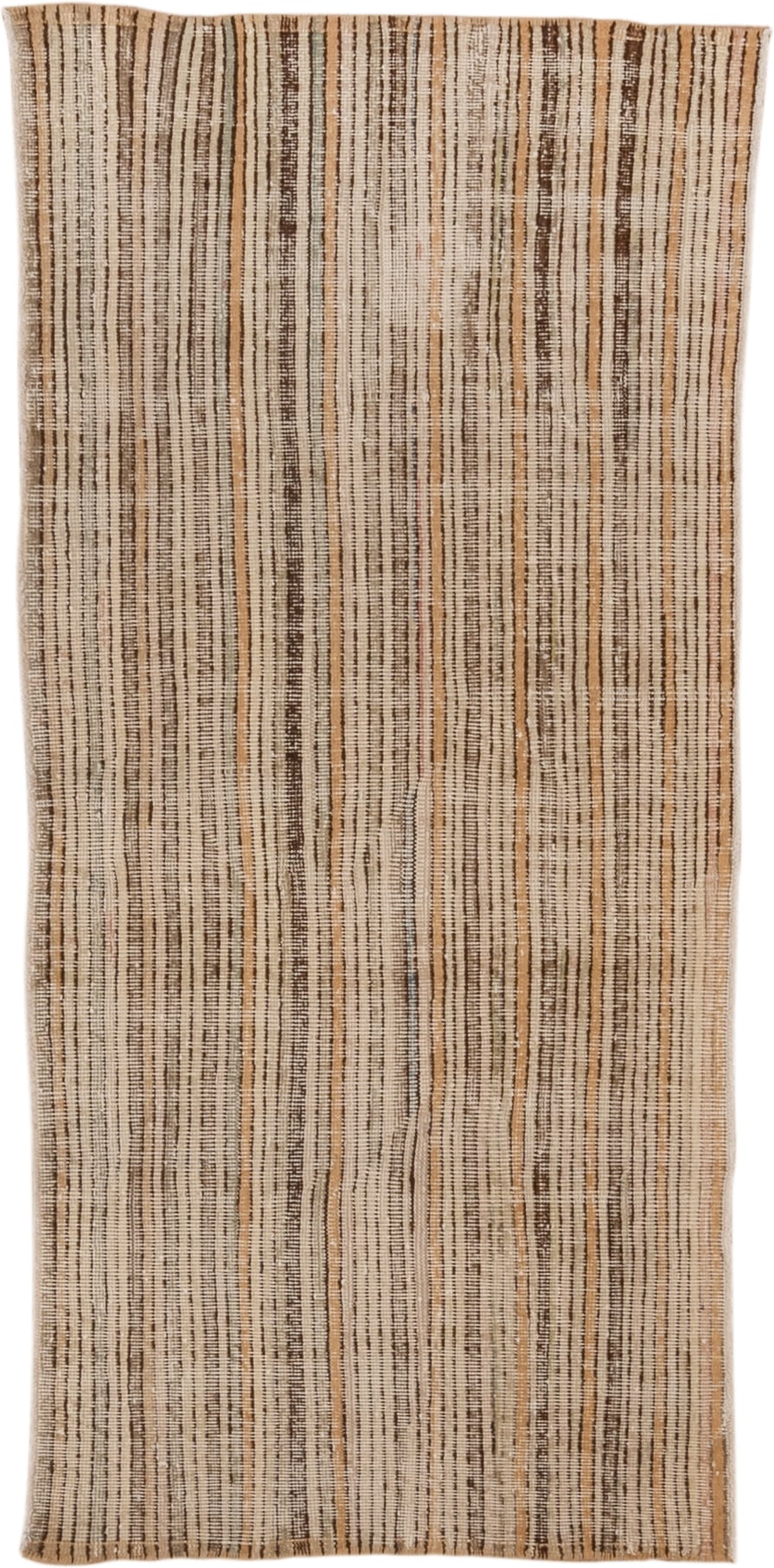 2' x 6' one-of-a-kind handmade vintage Tulu runner rug. Color palette: ivory, camel, taupe, brown, charcoal, beige, gray