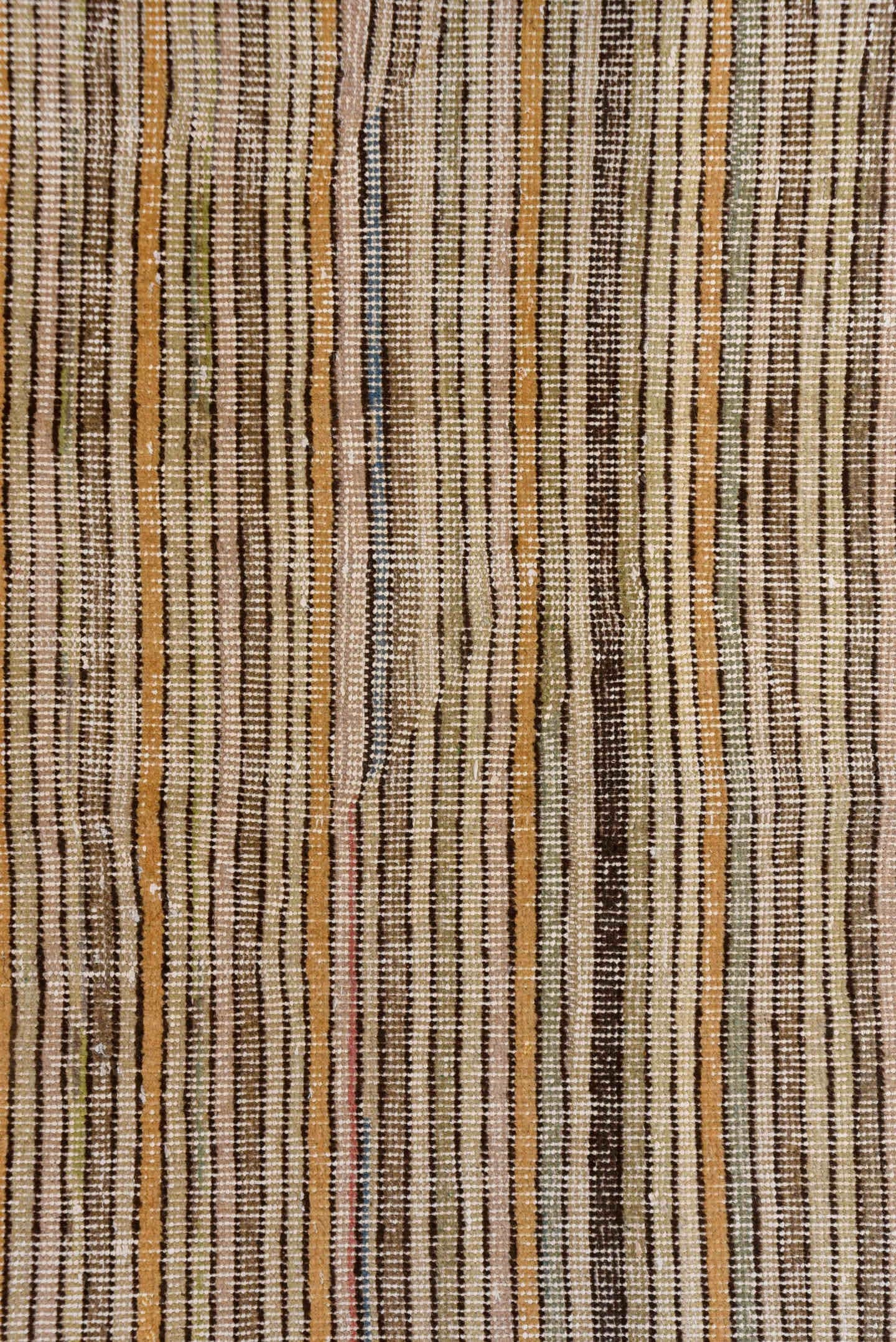 2' x 6' one-of-a-kind handmade vintage Tulu runner rug. Color palette: ivory, camel, taupe, brown, charcoal, beige, gray
