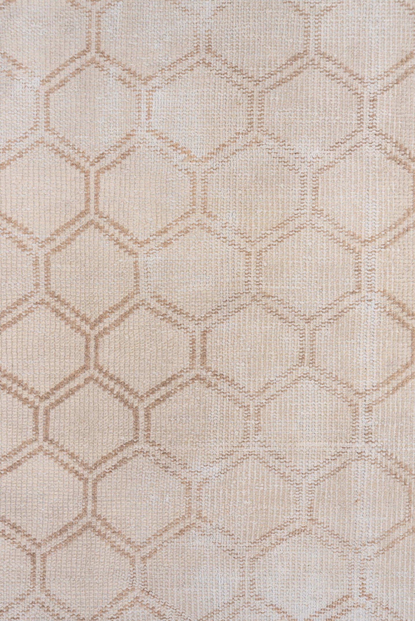 5' x 8' one-of-a-kind handmade vintage Oushak medium size rug. Color palette: ivory, taupe, beige, sand, gray