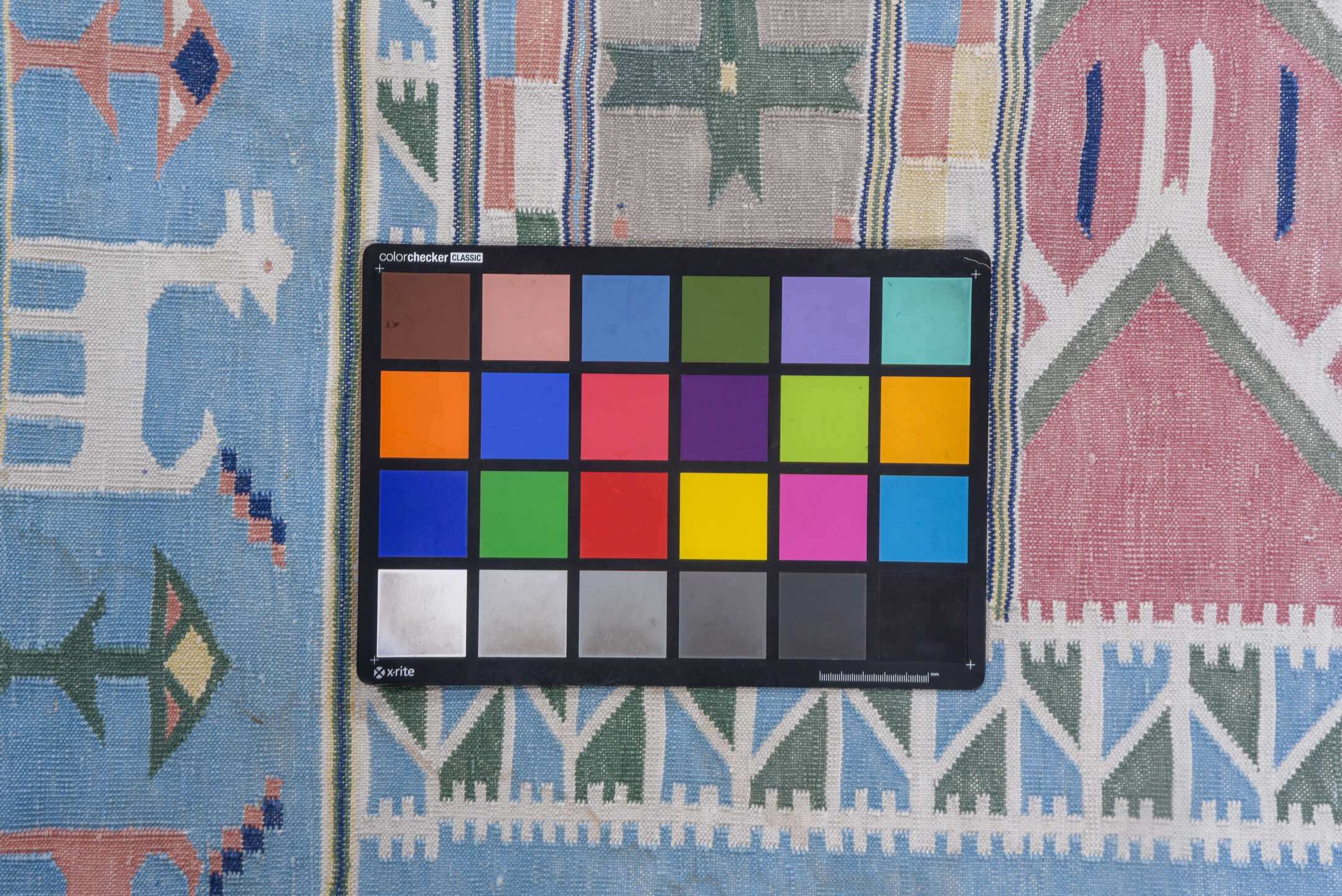 9' x 11' one-of-a-kind handmade vintage Dhurrie large size rug. Color palette: blue, dark gray, gainsboro, gray, light blue