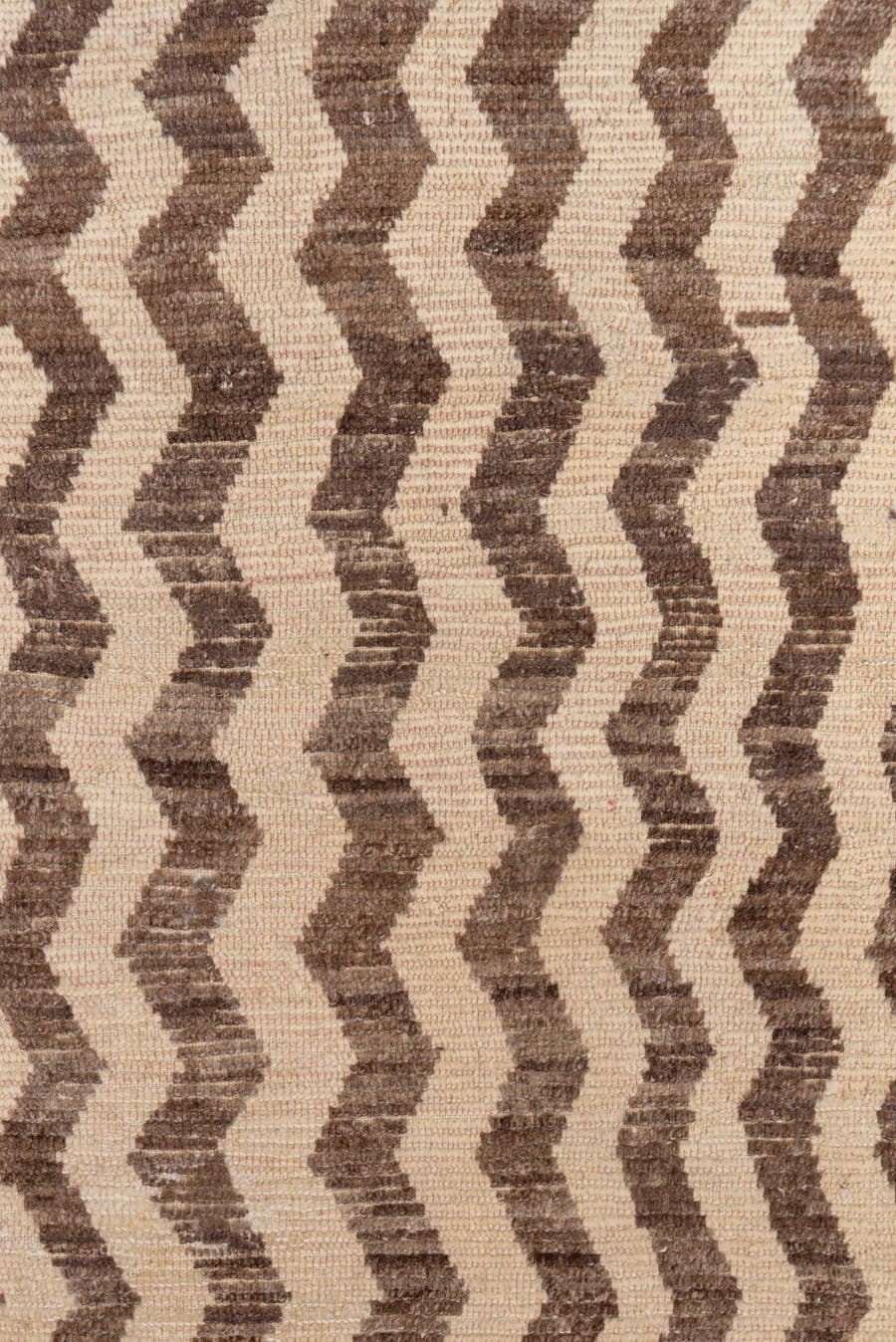 3' x 6' one-of-a-kind handmade vintage Tulu small size rug. Color palette: ivory, brown, taupe, beige, gray