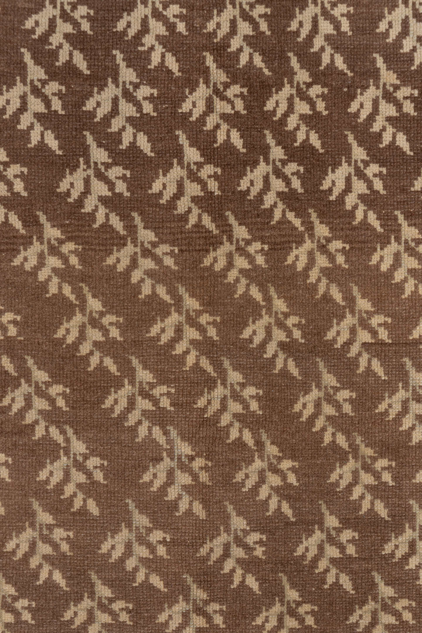 3' x 4' one-of-a-kind handmade vintage Tulu small size rug. Color palette: brown, ivory, taupe, camel, beige, gray