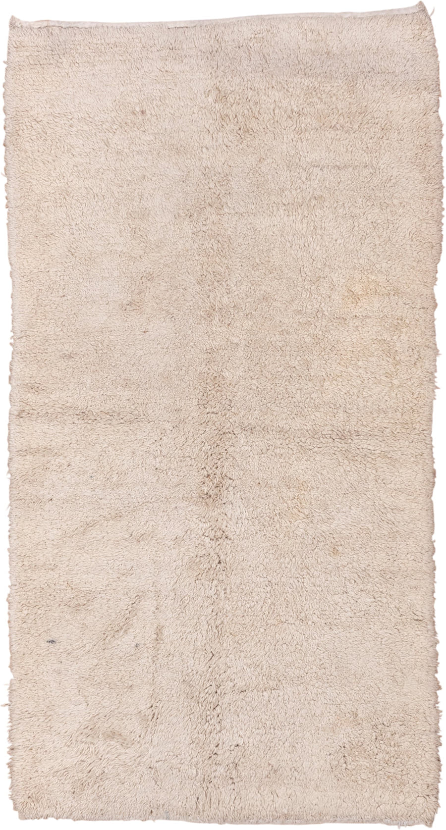4' x 7' one-of-a-kind handmade vintage Tulu rug. Color palette: ivory, cream, beige, taupe, gray