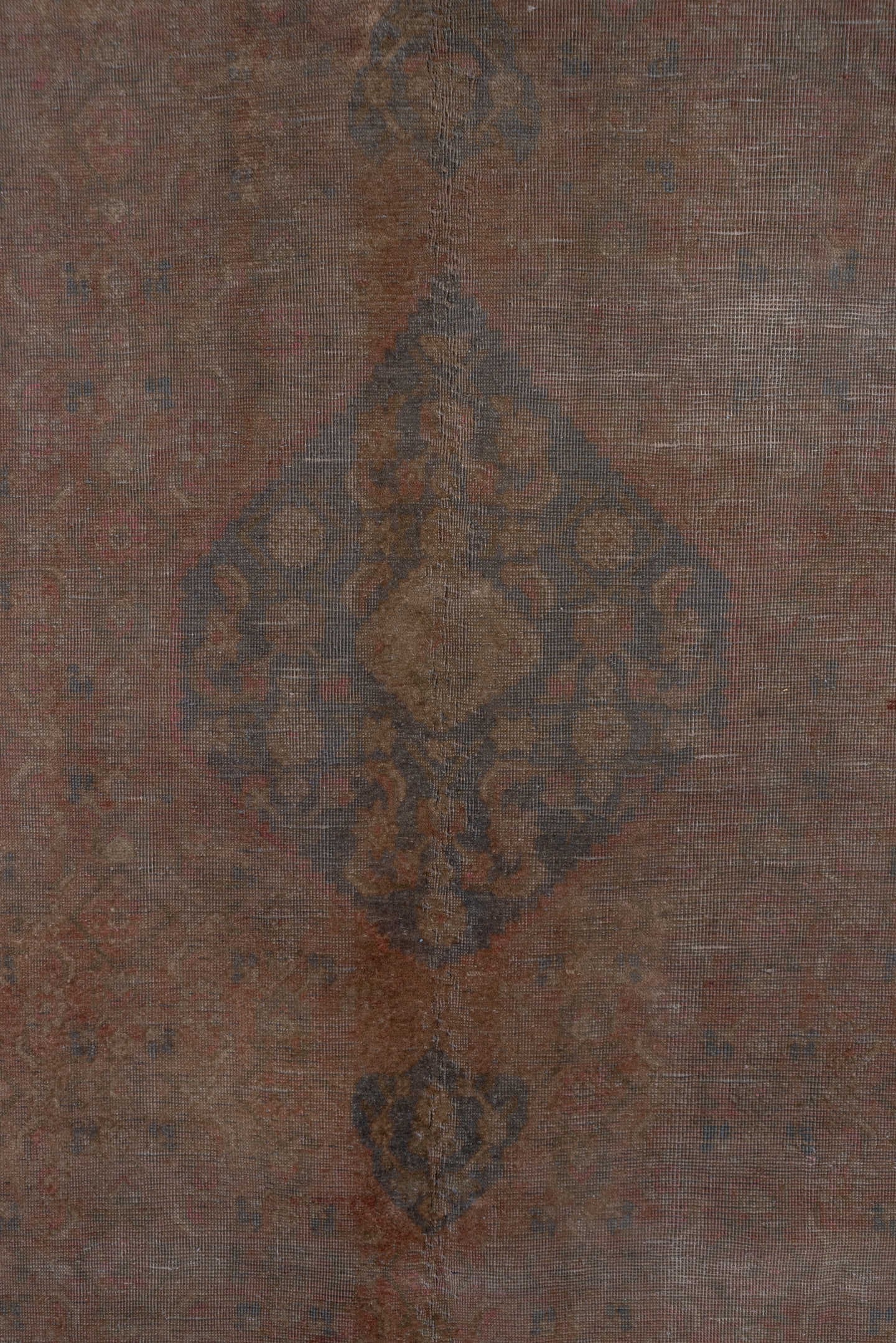 6' x 9' one-of-a-kind handmade vintage Tabriz medium size rug. Color palette: taupe, rose, brown, slate, dusty blue, mauve