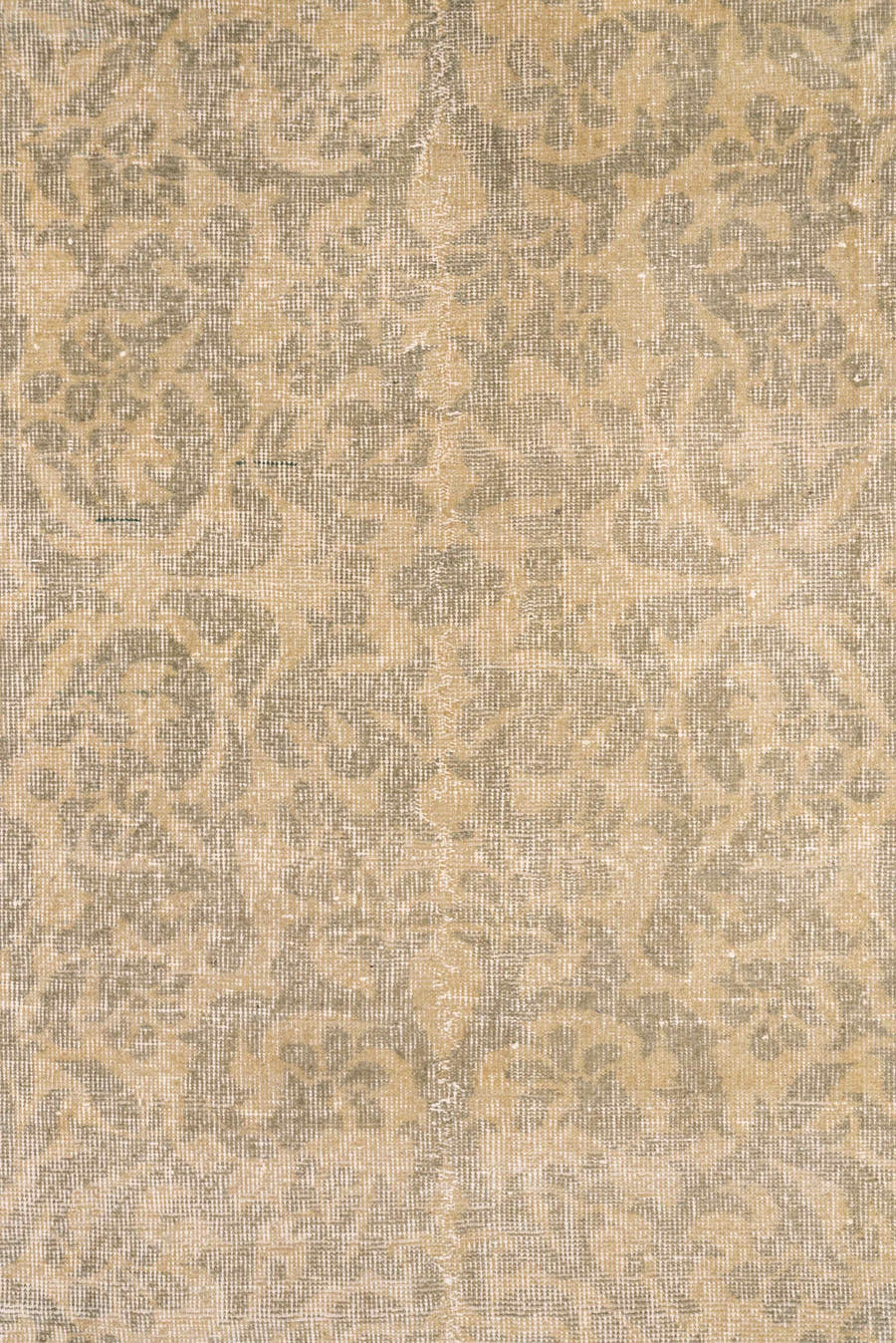 7' x 10' one-of-a-kind handmade vintage Oushak large size rug. Color palette: ivory, sage, blush, beige, coral, taupe, green