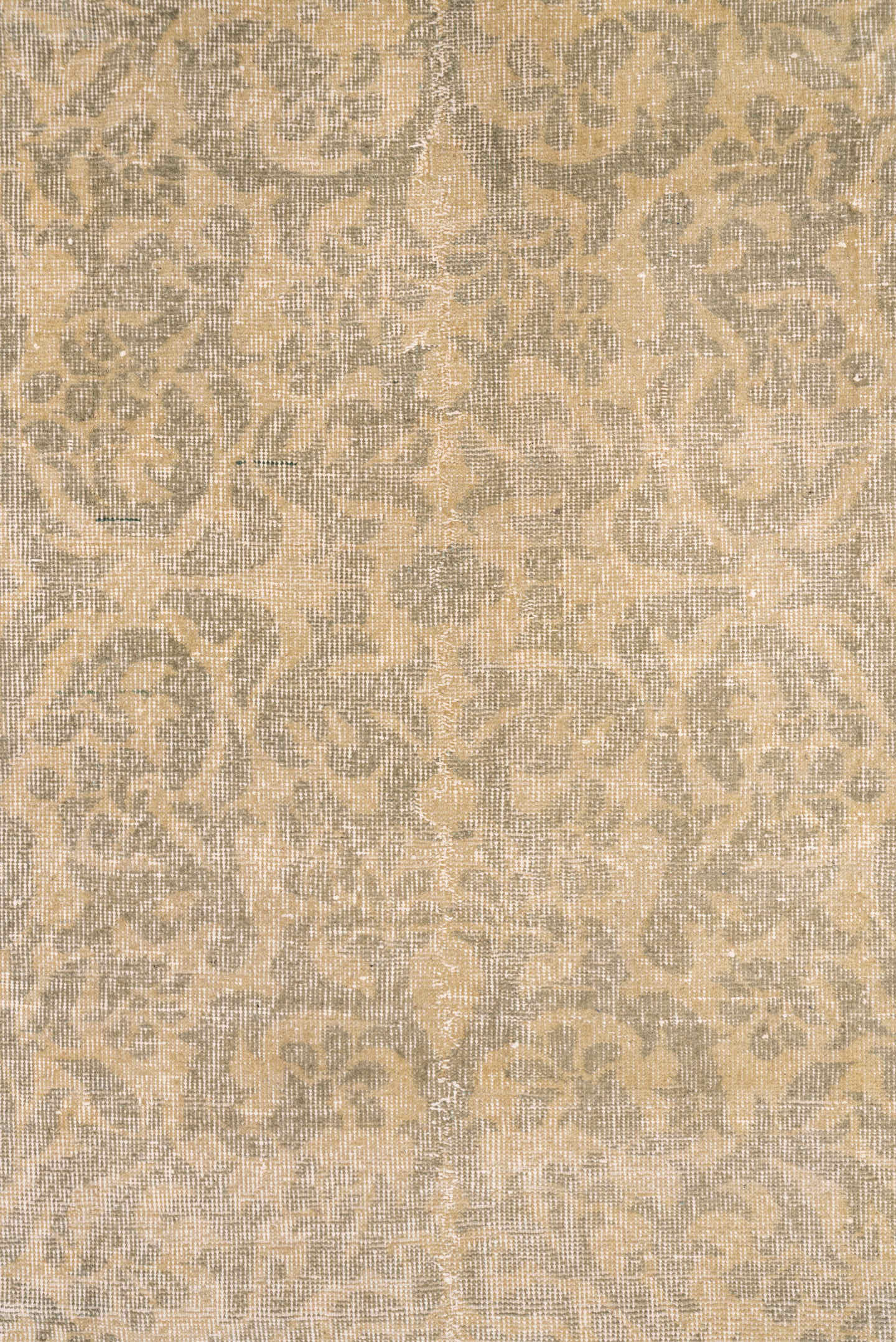 7' x 10' one-of-a-kind handmade vintage Oushak large size rug. Color palette: ivory, sage, blush, beige, coral, taupe, green