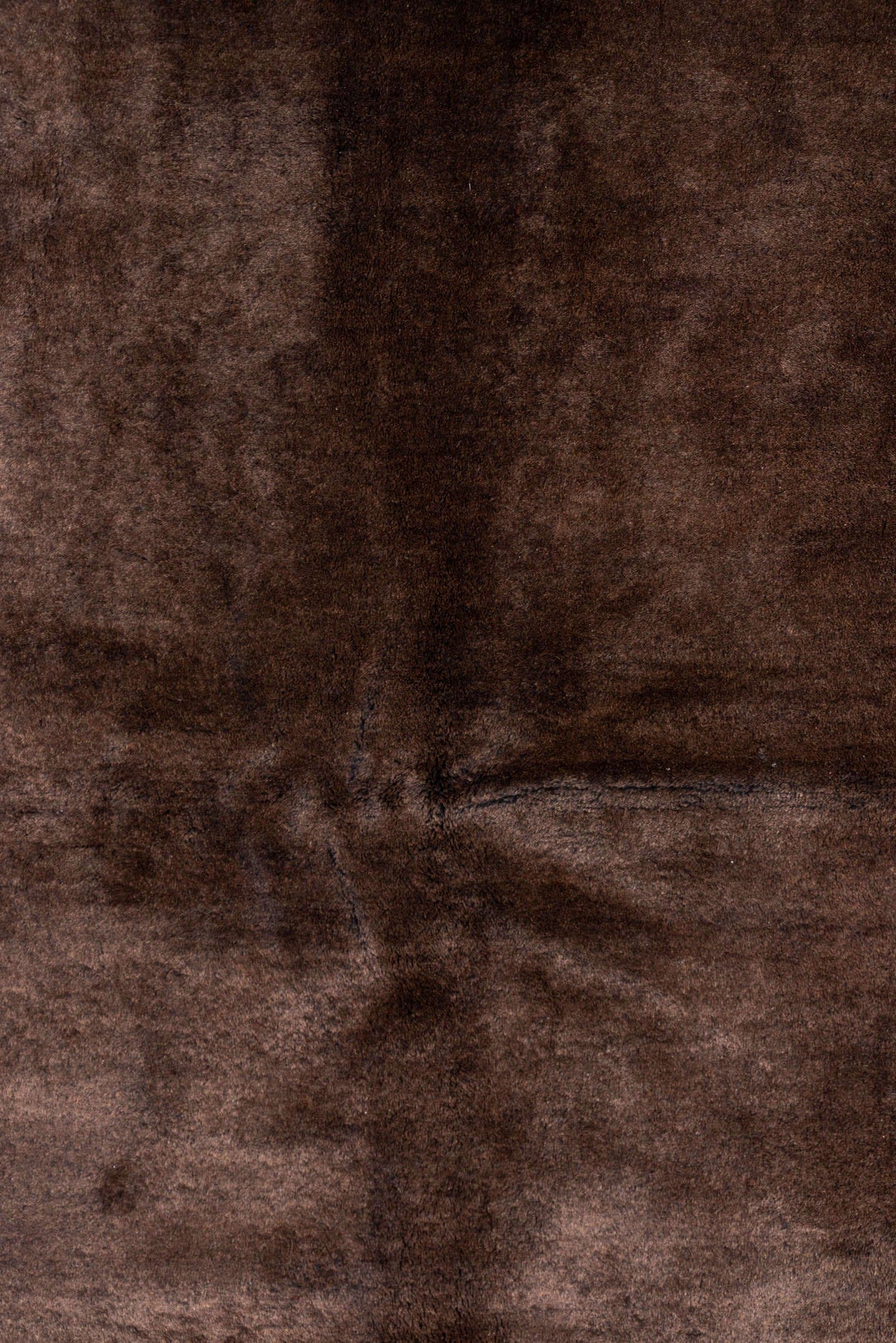 6' x 9' one-of-a-kind handmade vintage Overdyed medium size rug. Color palette: espresso, mahogany, charcoal, burgundy