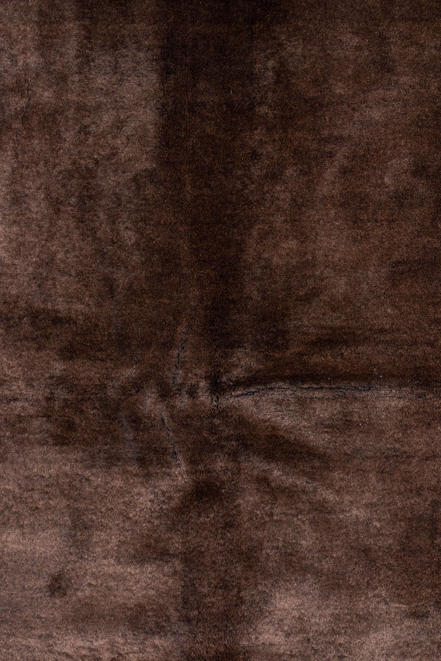 6' x 9' one-of-a-kind handmade vintage Overdyed medium size rug. Color palette: espresso, mahogany, charcoal, burgundy