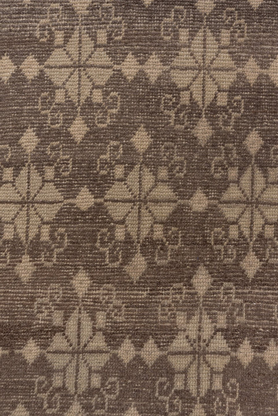 2' x 7' one-of-a-kind handmade vintage Oushak runner rug. Color palette: taupe, beige, brown, camel, gray