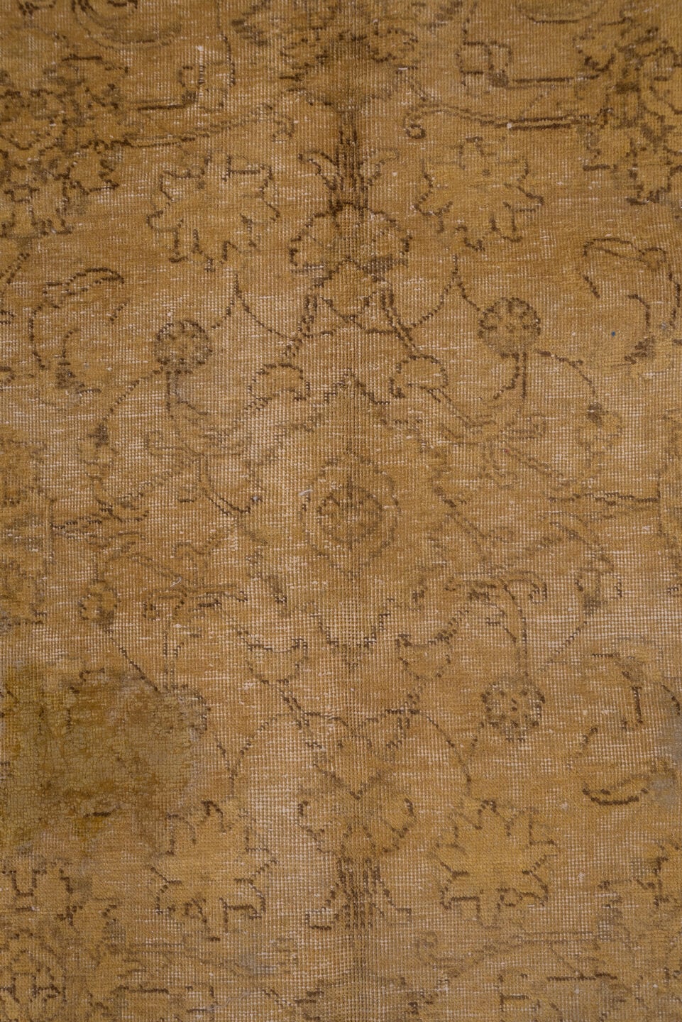 10' x 16' one-of-a-kind handmade vintage Tabriz rug. Color palette: camel, tan, taupe, brown, beige, ochre, gray, gold