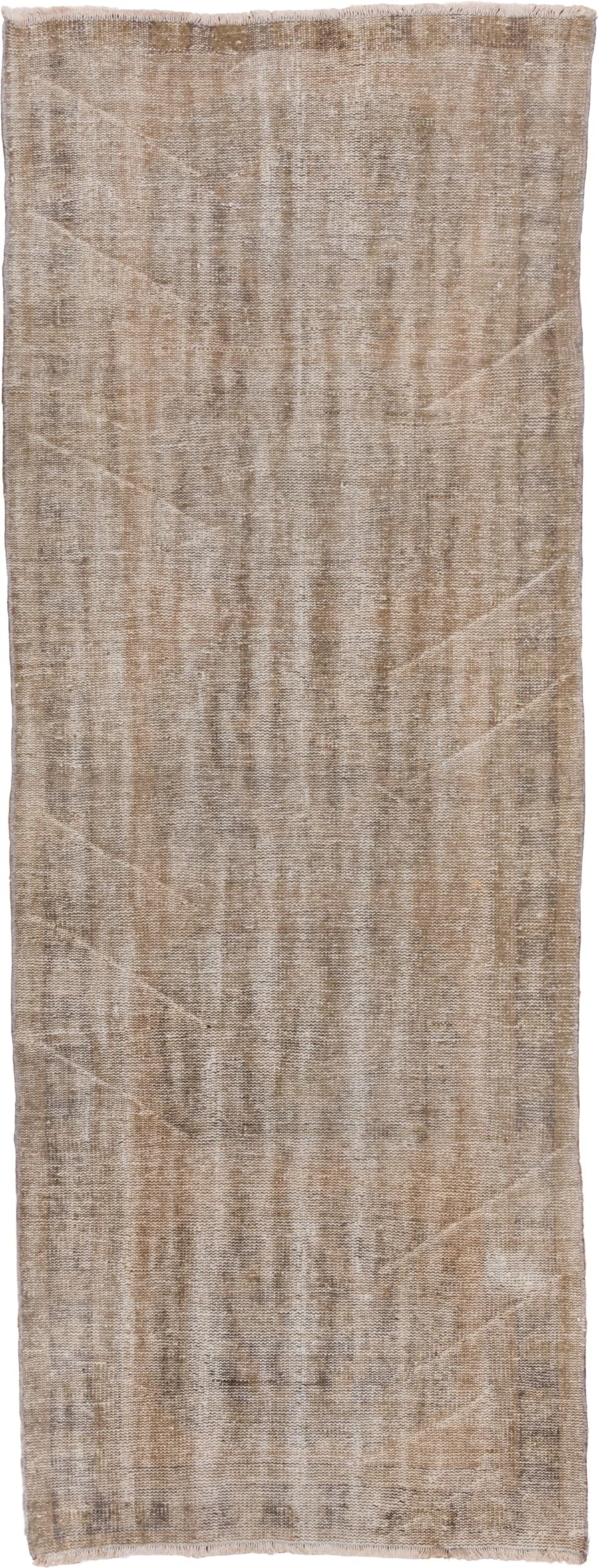 3' x 10' one-of-a-kind handmade vintage Oushak runner rug. Color palette: taupe, beige, camel, ivory, sand, light brown