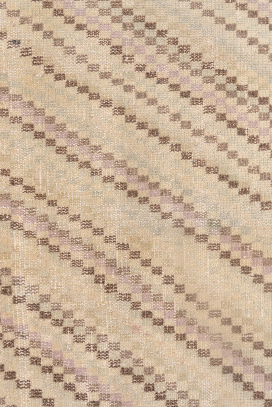 2' x 9' one-of-a-kind handmade vintage Oushak runner rug. Color palette: ivory, cream, taupe, blush, beige, gray, pink