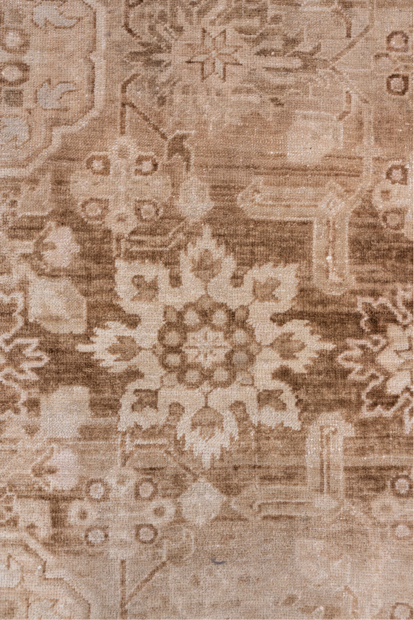 2' x 21' one-of-a-kind handmade antique Oushak runner rug. Color palette: taupe, beige, ivory, camel, sand, light_brown