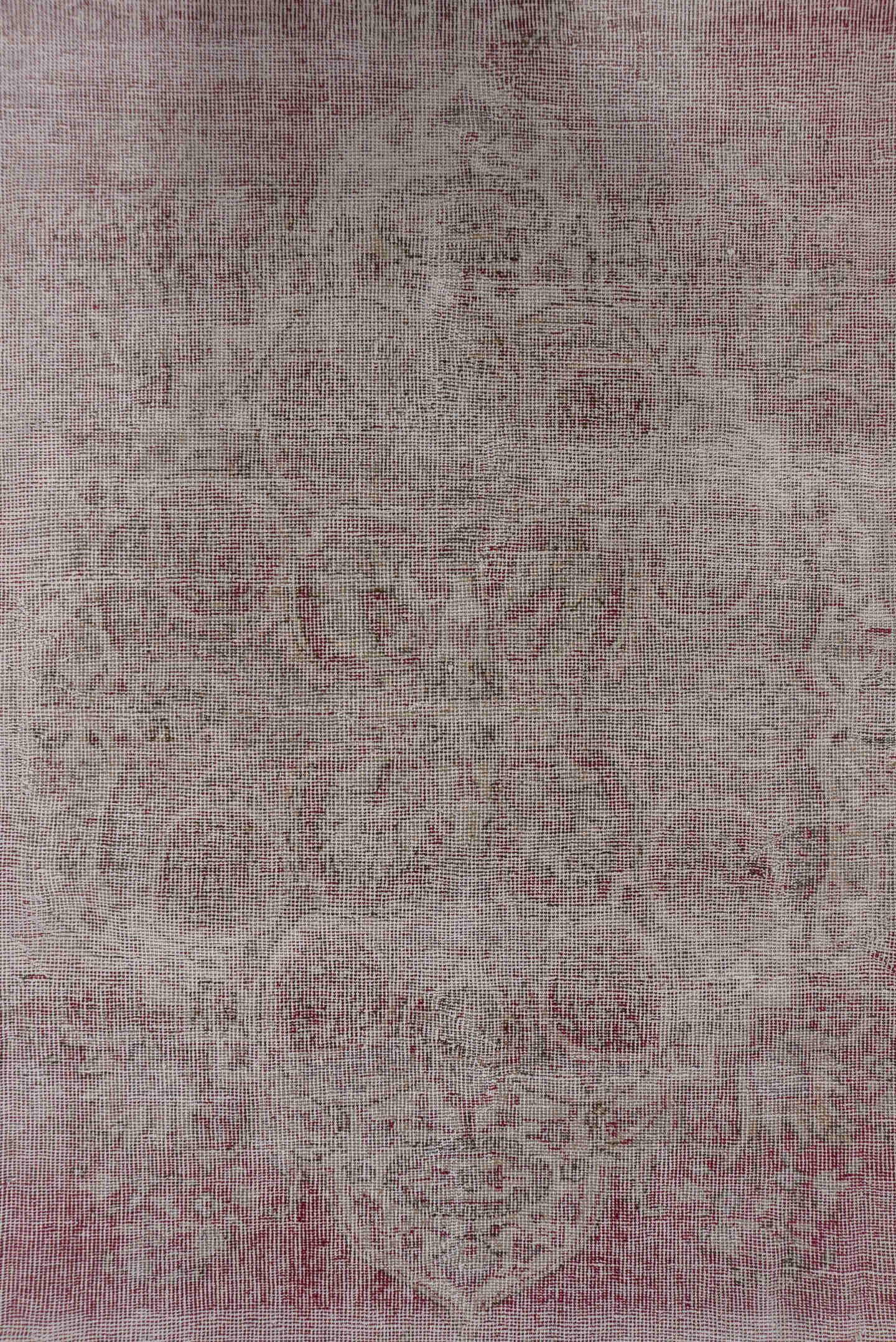 8' x 11' one-of-a-kind handmade vintage Oushak large size rug. Color palette: blush, ivory, rose, taupe, dusty pink, pink