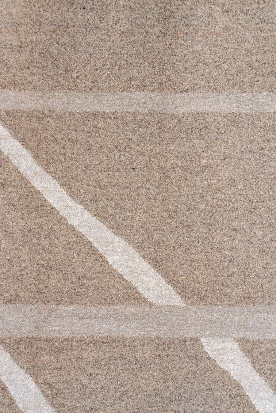 7' x 9' one-of-a-kind handmade vintage Kilim rug. Color palette: taupe, ivory, beige, charcoal, cream, gray, black