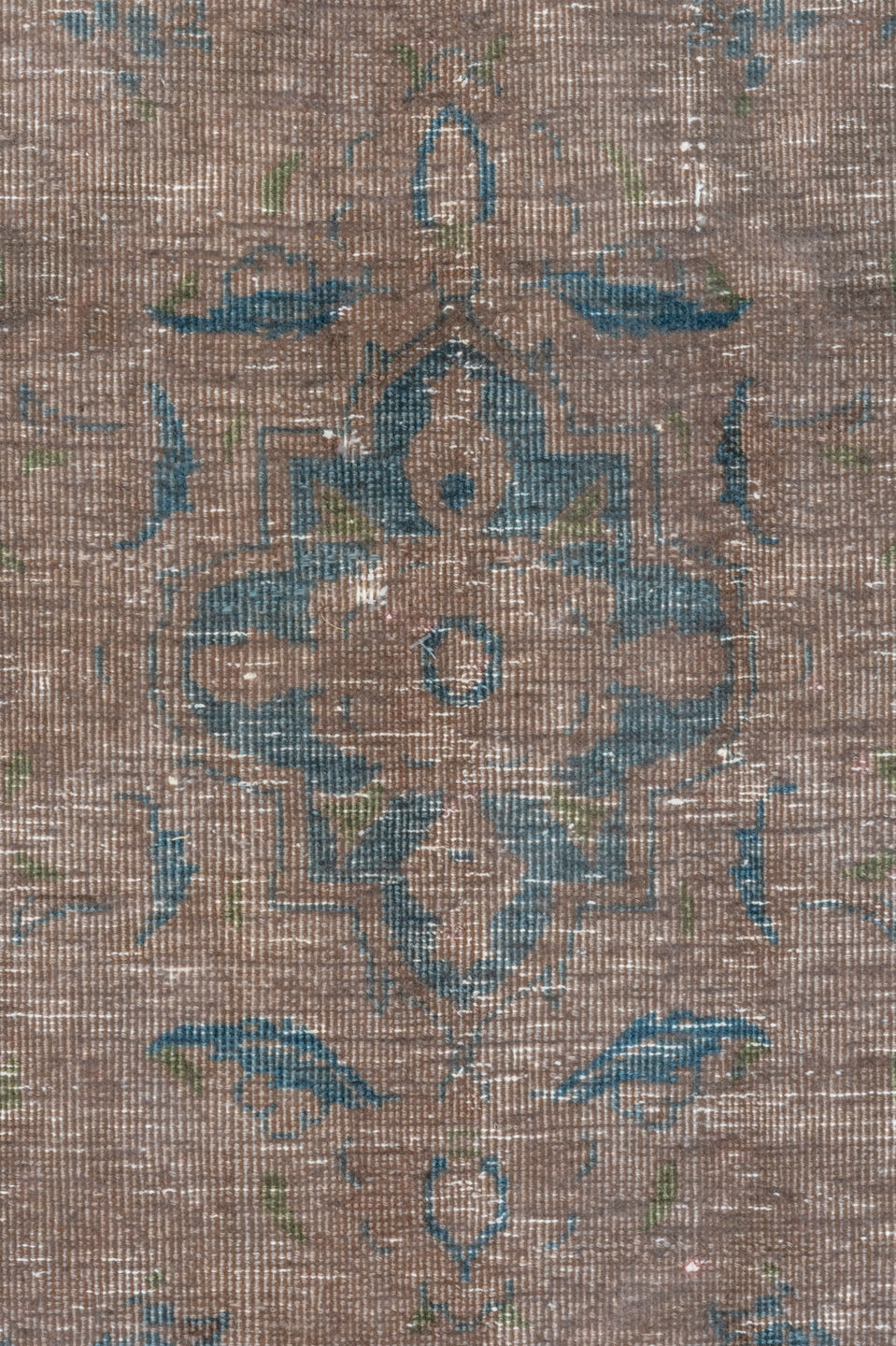 9' x 13' one-of-a-kind handmade vintage Sivas large size rug. Color palette: taupe, slate, blue, ivory, charcoal, beige