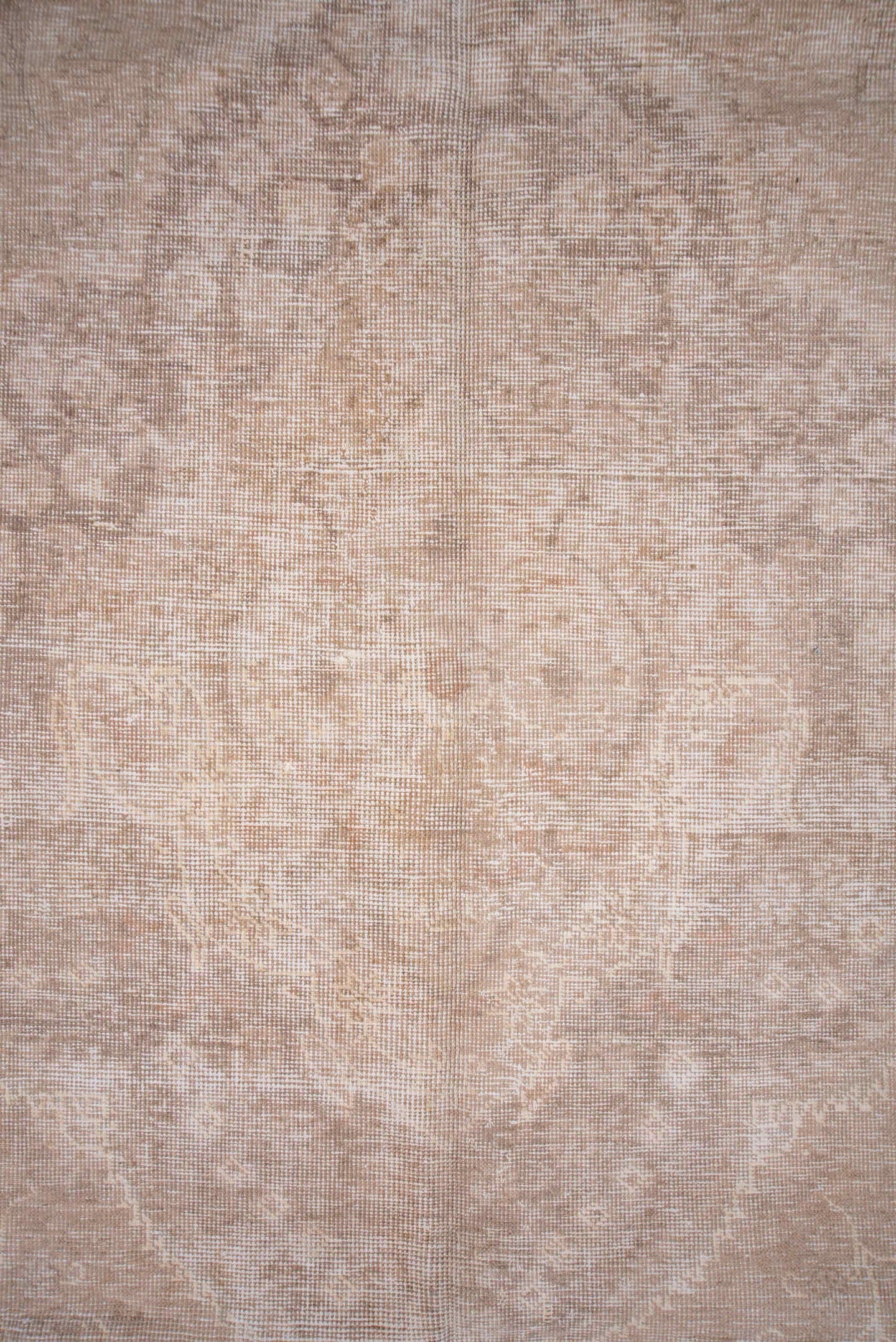 8' x 11' one-of-a-kind handmade vintage Tabriz large size rug. Color palette: blush, ivory, taupe, beige, pewter, pink, gray