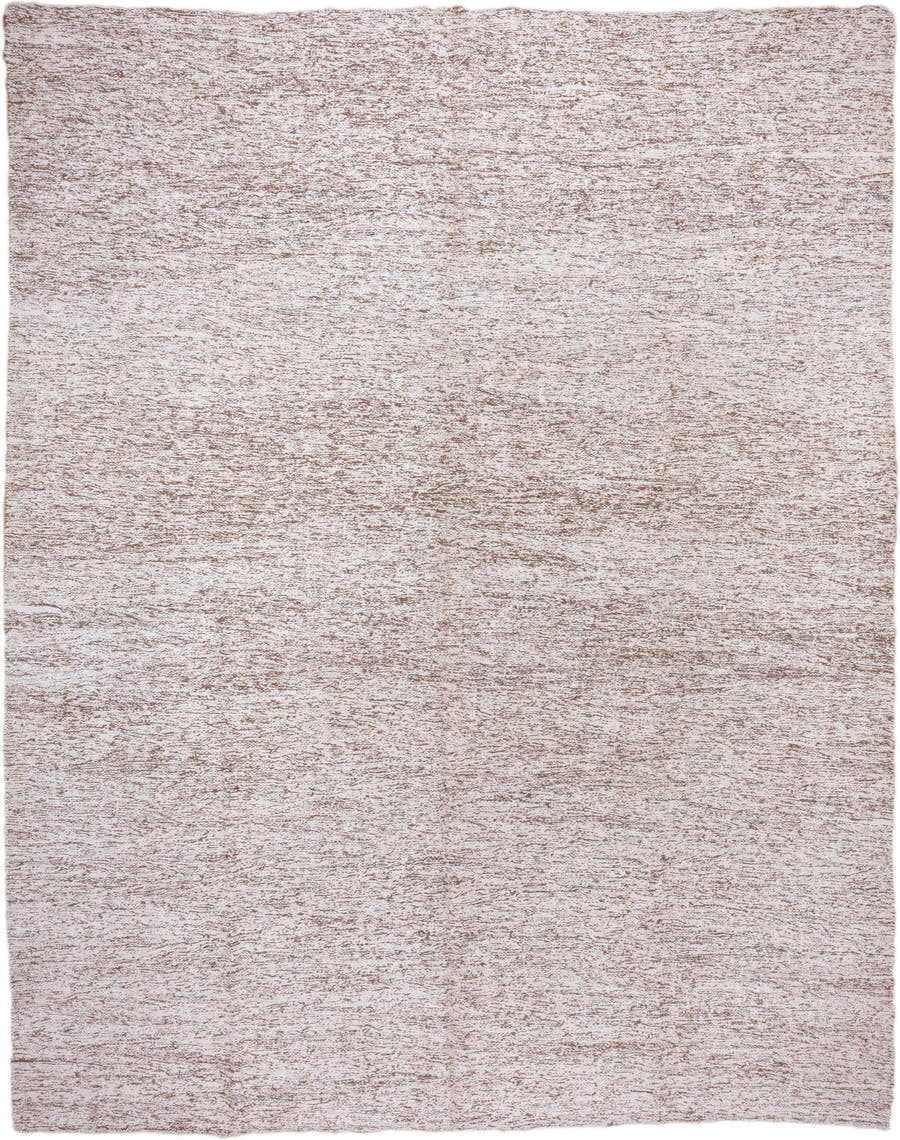 10' x 12' one-of-a-kind handmade vintage Kilim large size rug. Color palette: ivory, taupe, camel, beige, gray