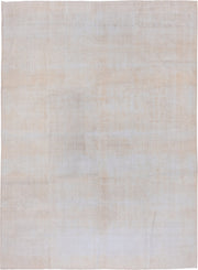 9' x 12' one-of-a-kind handmade vintage Oushak large size rug. Color palette: ivory, cream, beige, taupe, gray