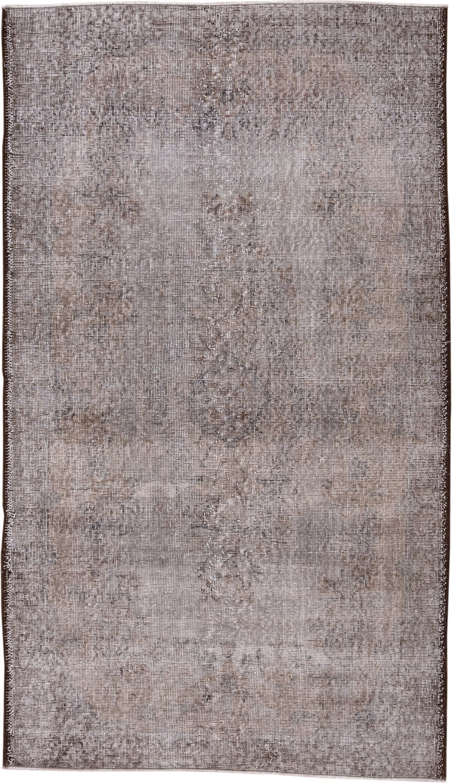 4' x 6' one-of-a-kind handmade vintage Oushak rug. Color palette: taupe, brown, ivory, charcoal, beige, gray, black