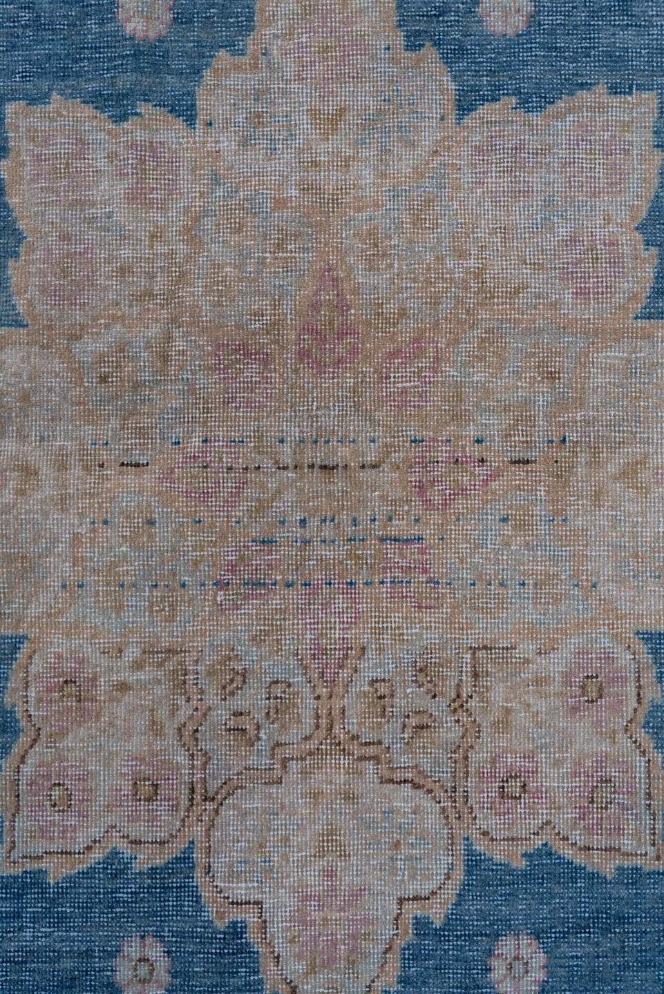 4' x 6' one-of-a-kind handmade antique Sivas small size rug. Color palette: taupe, blue, ivory, blush, beige, brown, gray