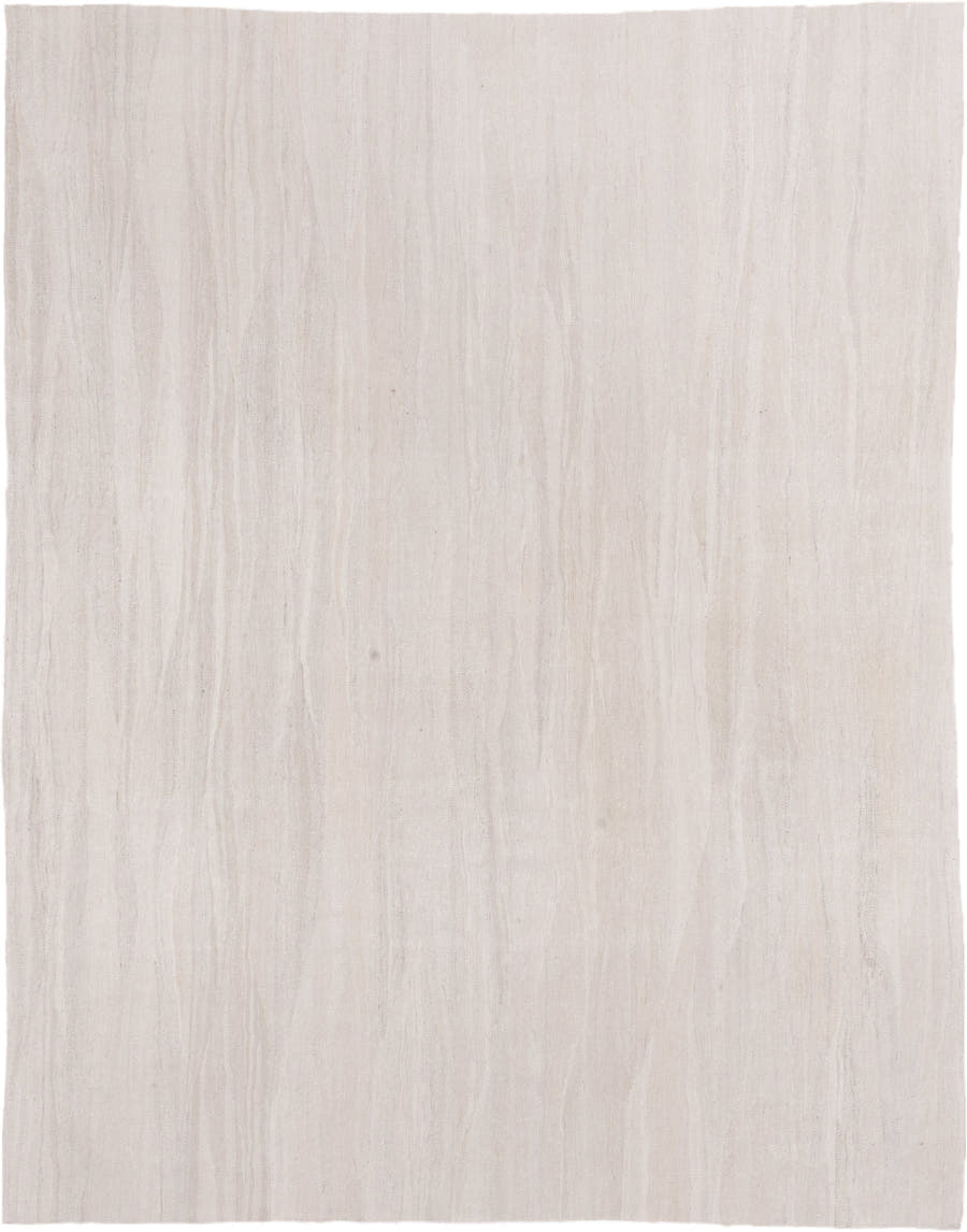 8' x 10' one-of-a-kind handmade vintage Kilim large size rug. Color palette: ivory, cream, beige, taupe, gray