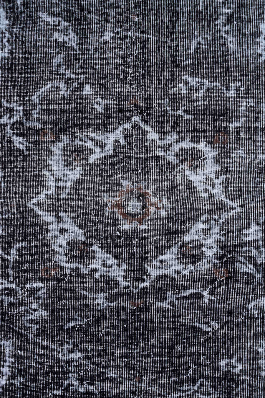 5' x 8' one-of-a-kind handmade vintage Oushak medium size rug. Color palette: charcoal, ivory, slate, taupe, brown, gray