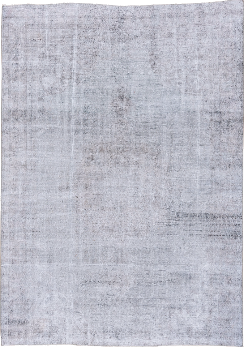 6' x 9' one-of-a-kind handmade vintage Oushak medium size rug. Color palette: blue, dark gray, gainsboro, gray, lavender