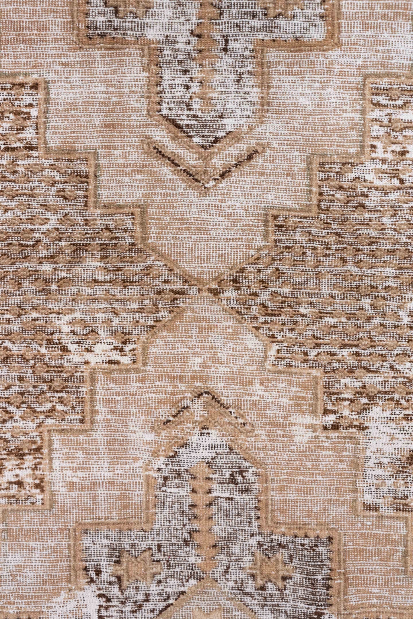 2' x 12' one-of-a-kind handmade vintage Oushak runner rug. Color palette: blush, beige, ivory, taupe, brown, camel, pink