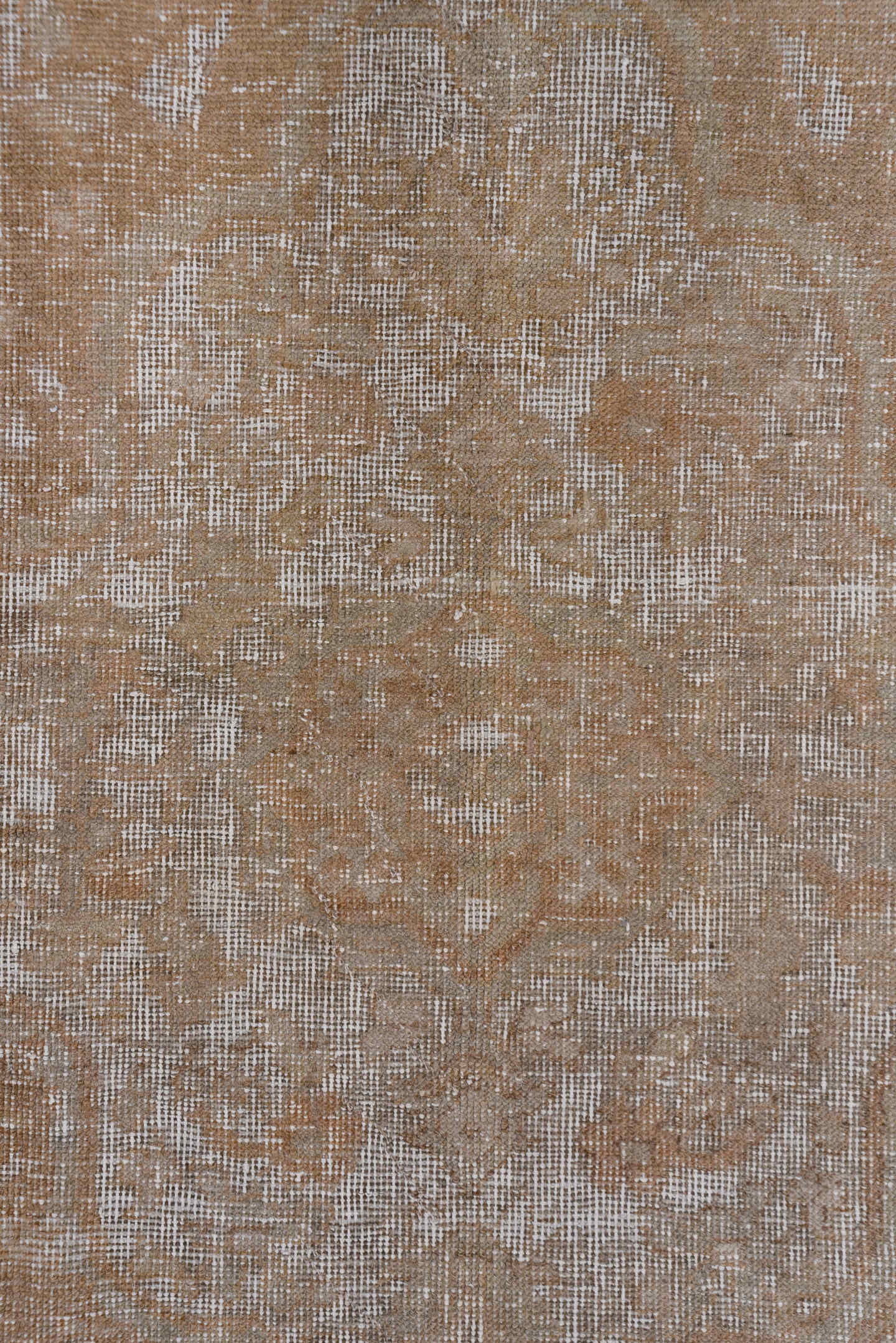 7' x 11' one-of-a-kind handmade vintage Oushak large size rug. Color palette: blush, taupe, ivory, beige, sand, pink, gray