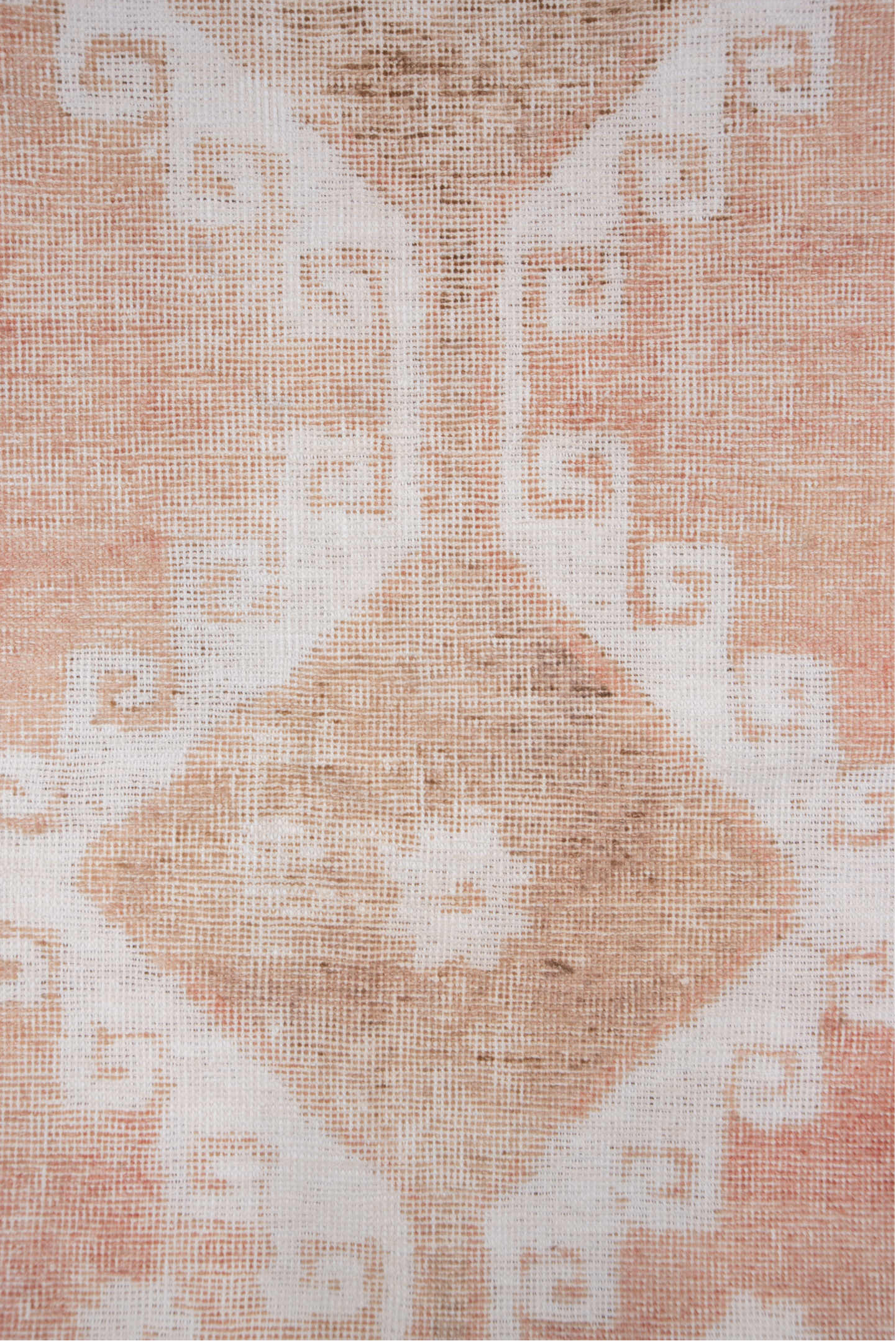 2' x 12' one-of-a-kind handmade vintage Oushak runner rug. Color palette: brown, gainsboro, gray, light gray, off-white