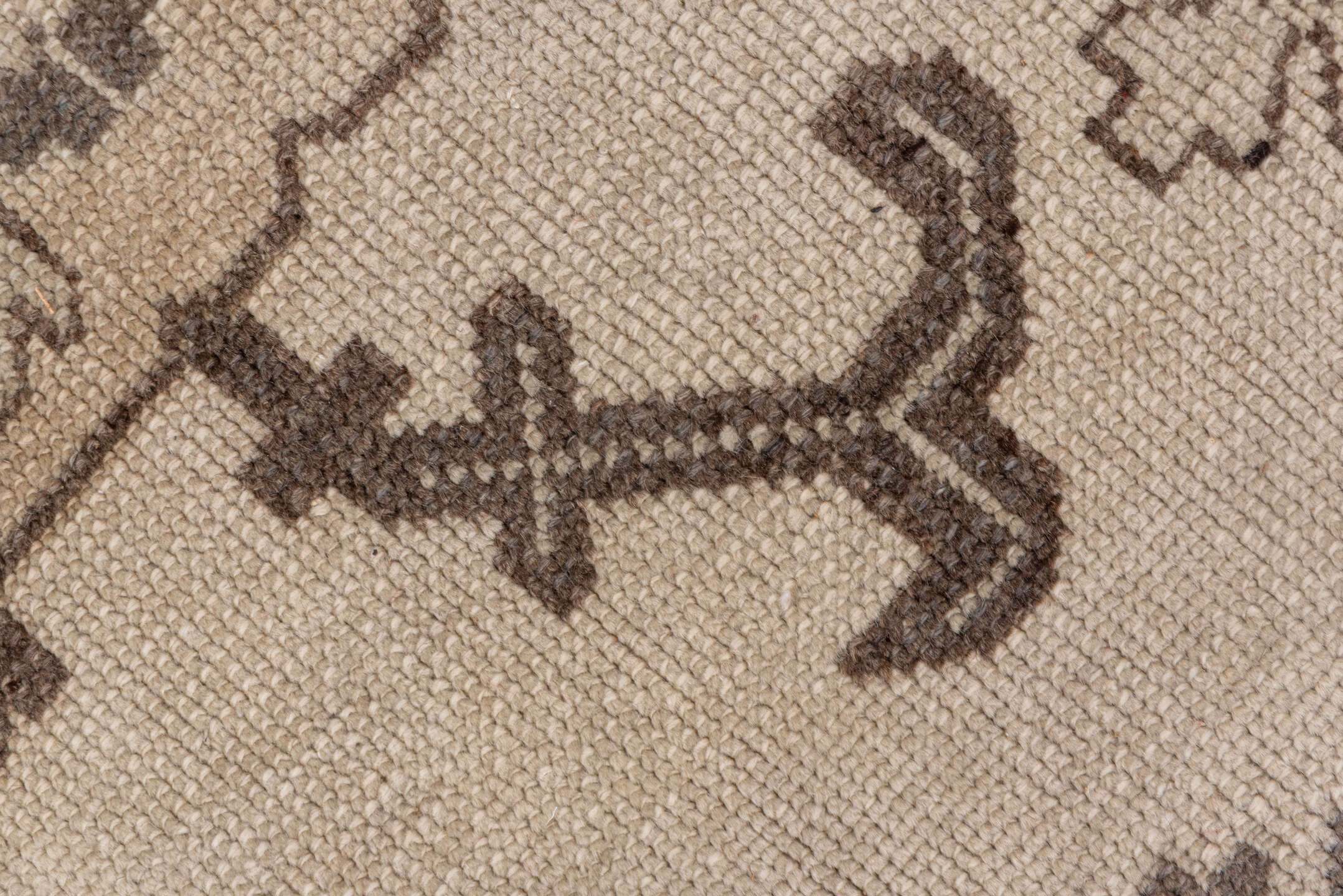 6' x 10' one-of-a-kind handmade vintage Oushak large size rug. Color palette: brown, gray, pink