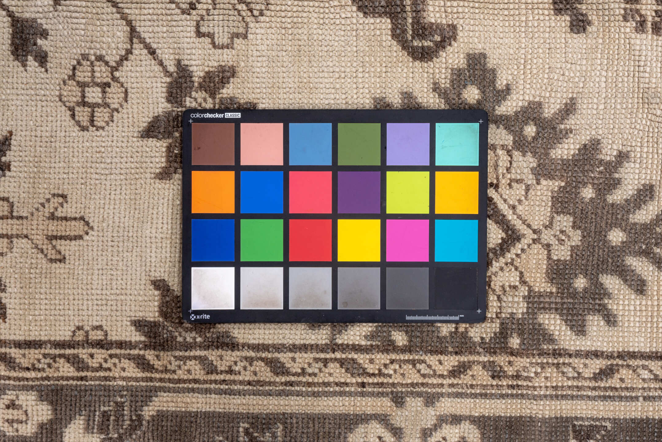 6' x 10' one-of-a-kind handmade vintage Oushak large size rug. Color palette: brown, gray, pink