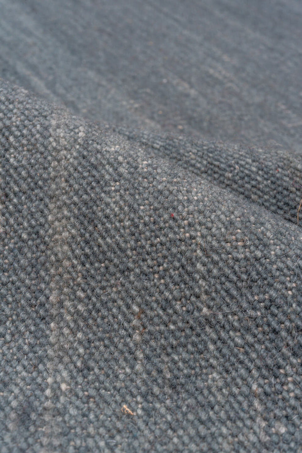 10' x 12' one-of-a-kind handmade vintage Kilim large size rug. Color palette: slate, blue, steel_blue, charcoal, gray, black