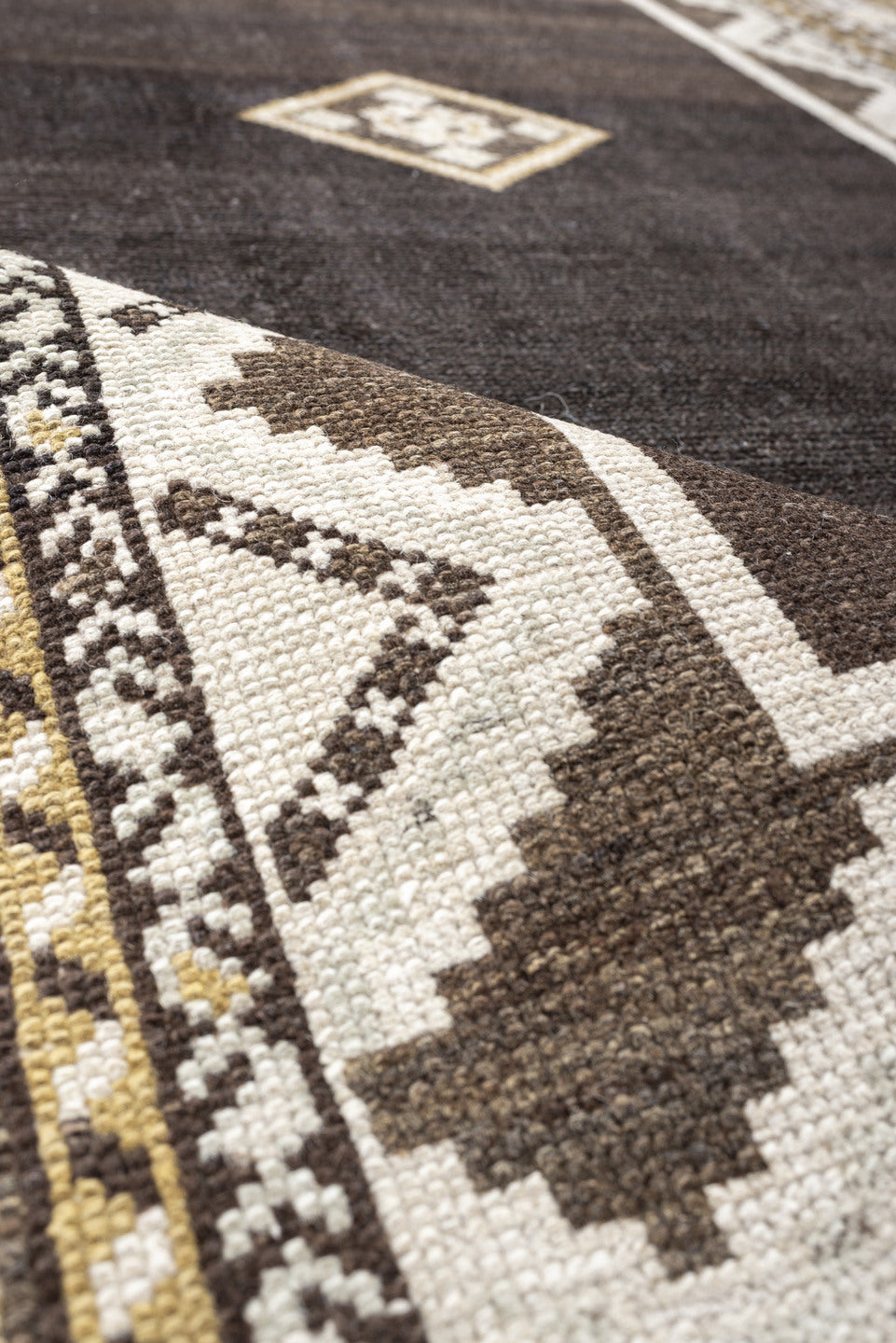 3' x 6' one-of-a-kind handmade antique Hamadan small size rug. Color palette: charcoal, ivory, taupe, olive, brown, black