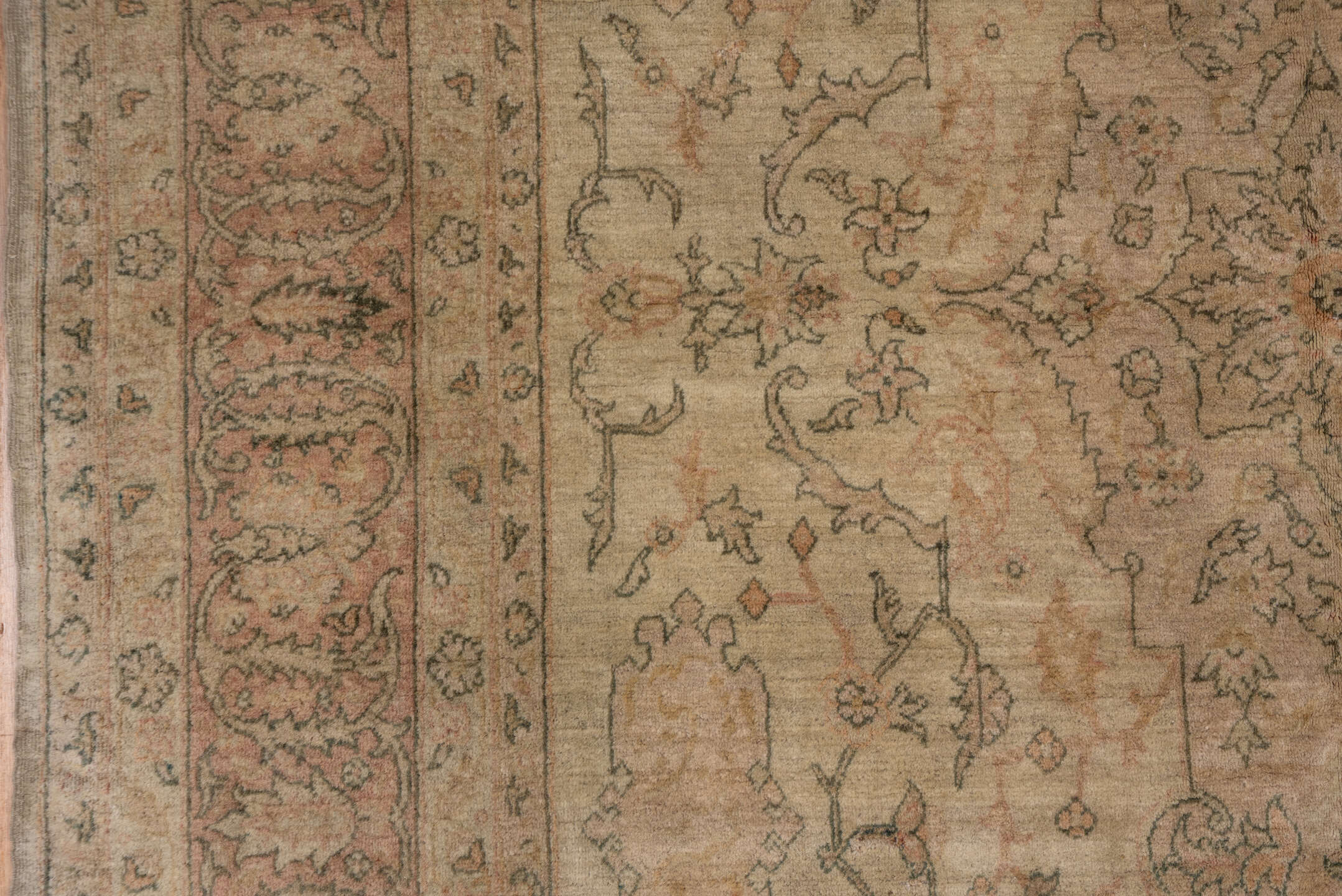 5' x 8' one-of-a-kind handmade vintage Sivas medium size rug. Color palette: brown, gray, light gray, off-white, orange