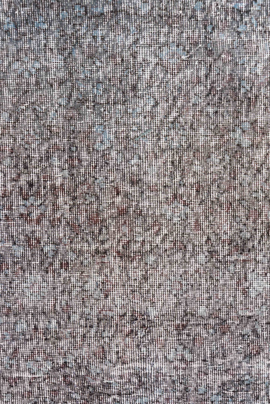 2' x 9' one-of-a-kind handmade vintage Overdyed runner rug. Color palette: taupe, gray, ivory, charcoal, beige, black