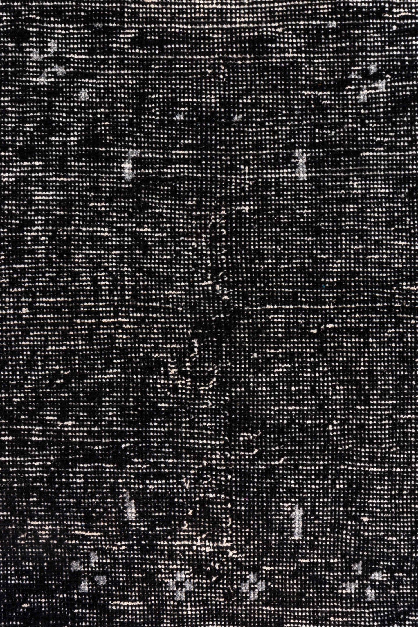 4' x 6' one-of-a-kind handmade vintage Overdyed small size rug. Color palette: charcoal, taupe, gray, ebony, black, beige
