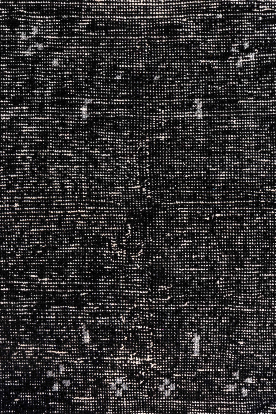 4' x 6' one-of-a-kind handmade vintage Overdyed small size rug. Color palette: charcoal, taupe, gray, ebony, black, beige