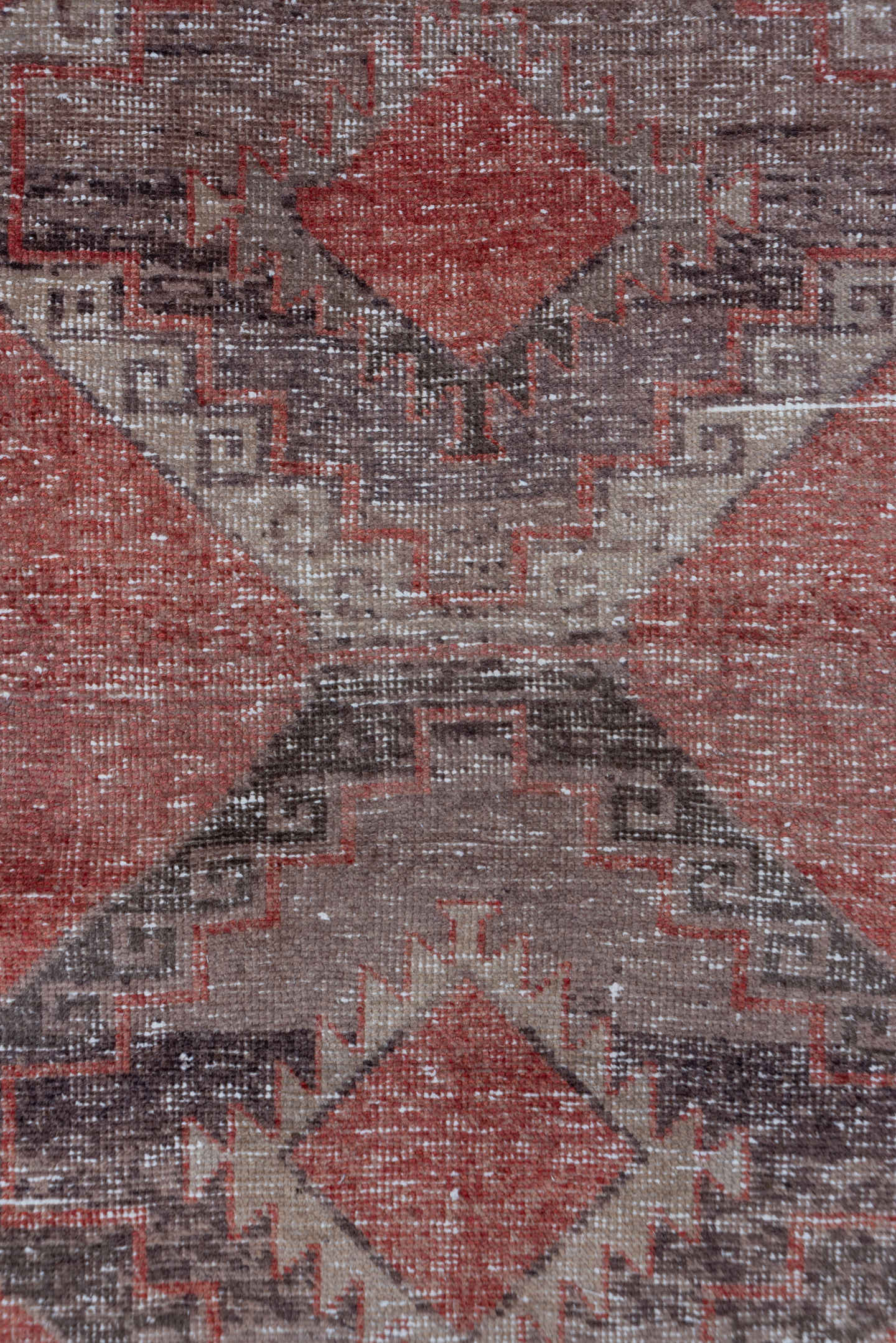 2' x 10' one-of-a-kind handmade vintage Oushak runner rug. Color palette: rose, taupe, charcoal, ivory, dusty pink, pink