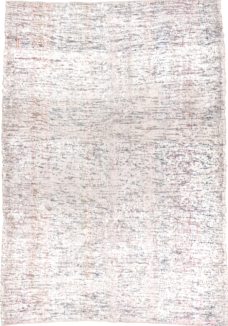 5' x 8' one-of-a-kind handmade vintage Kilim medium size rug. Color palette: dark gray, gainsboro, gray, light gray, linen